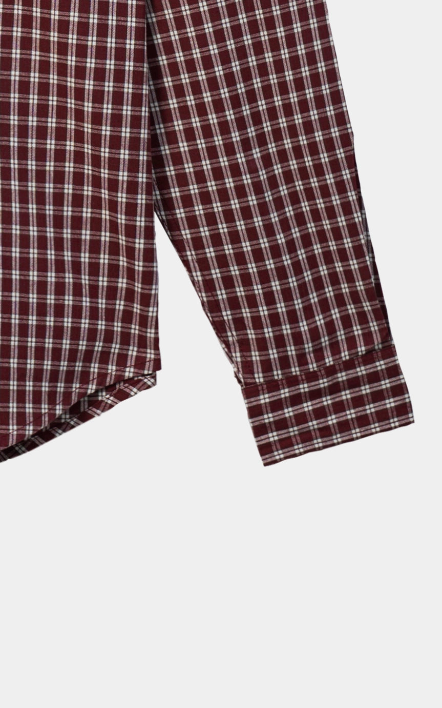 CHECKERED CASUAL SHIRT RUST CHECK