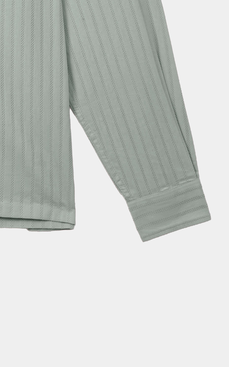 SELF TEXTURED JACQUARD CASUAL SHIRT LIGHT GREEN