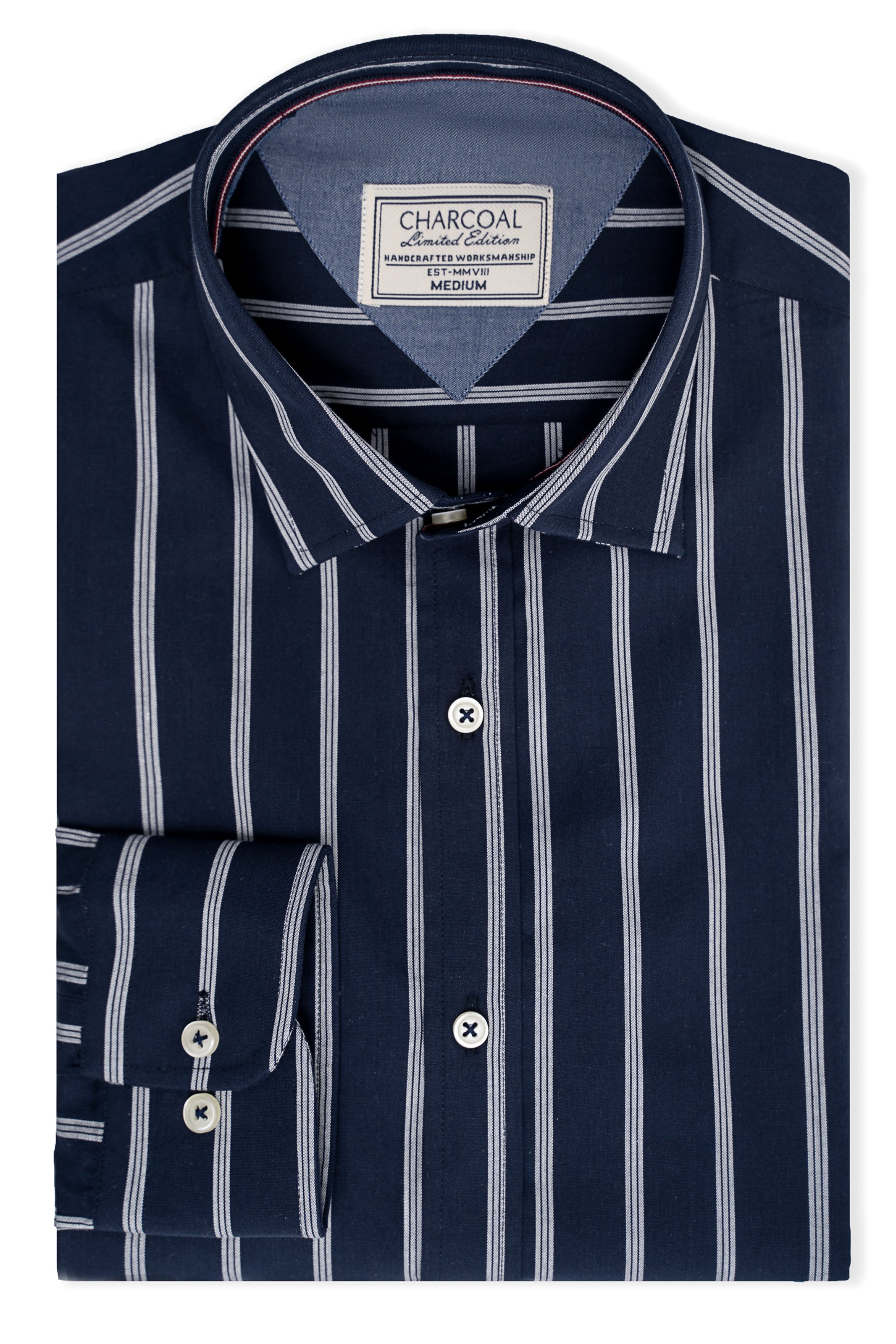 LIMITED EDITION SHIRTS NAVY WHITE STRIPES