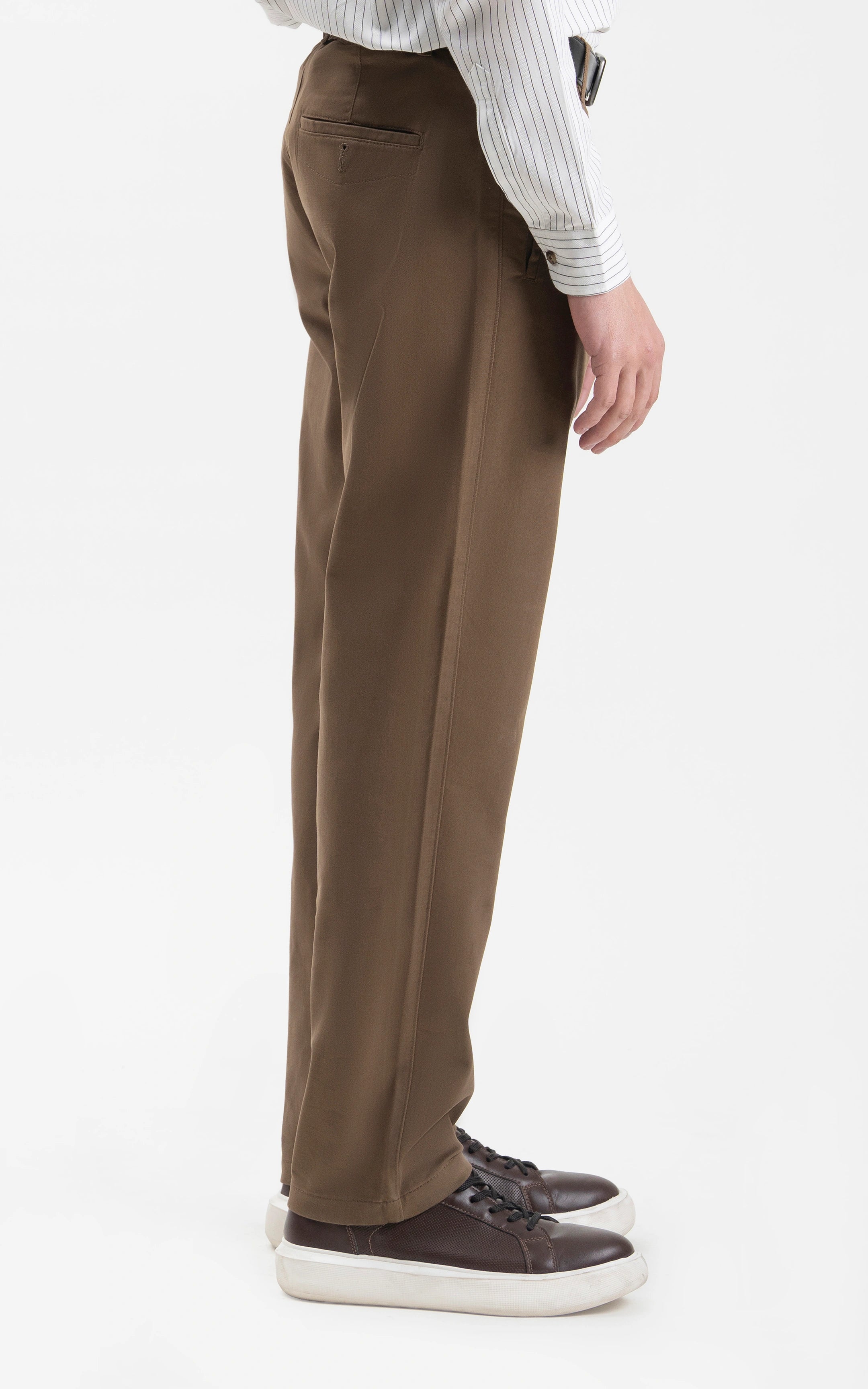 CASUAL PANT REGULAR FIT DARK KHAKI