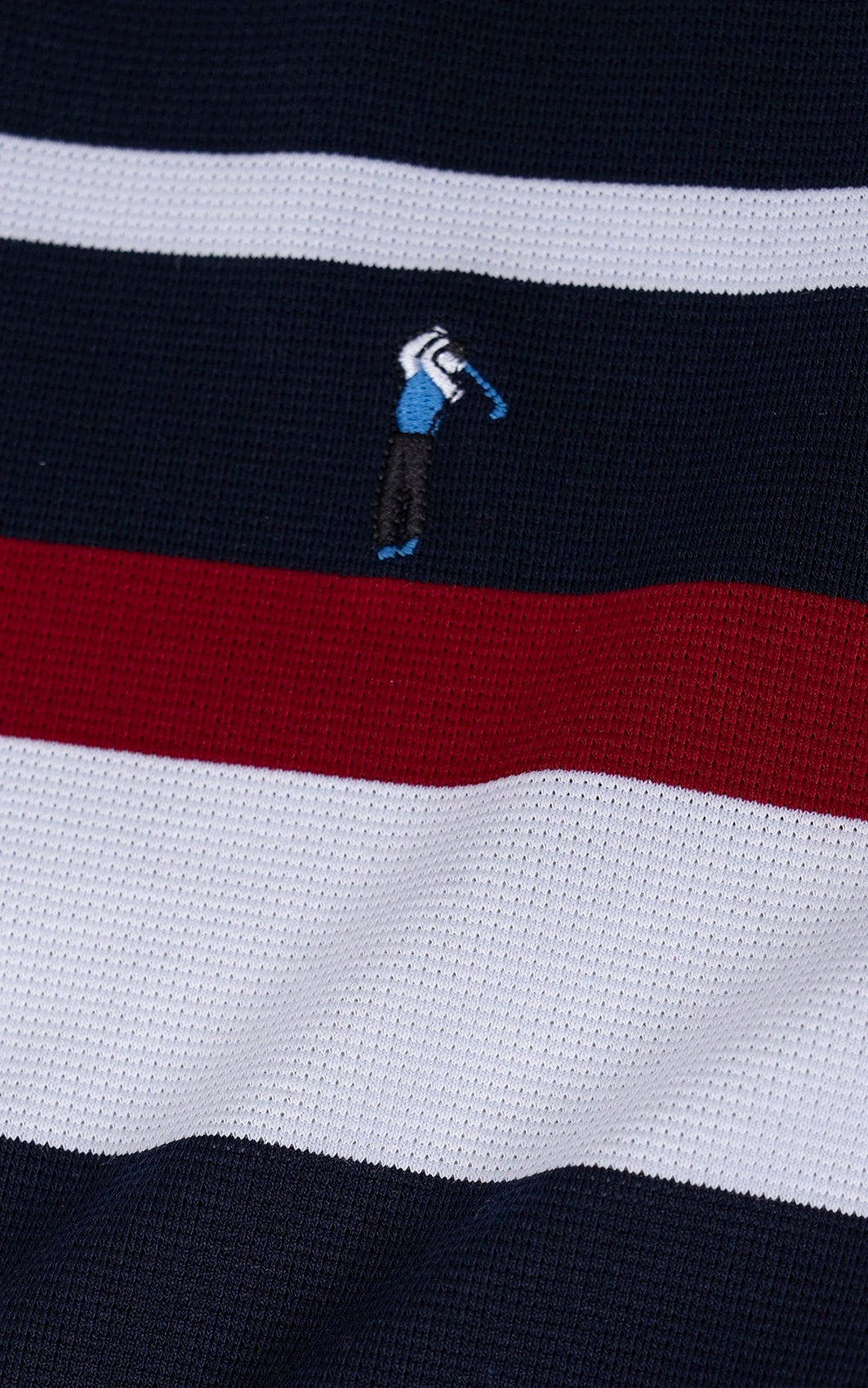 SMART FIT CLASSIC PREMIUM STRIPED POLO SHIRT NAVY