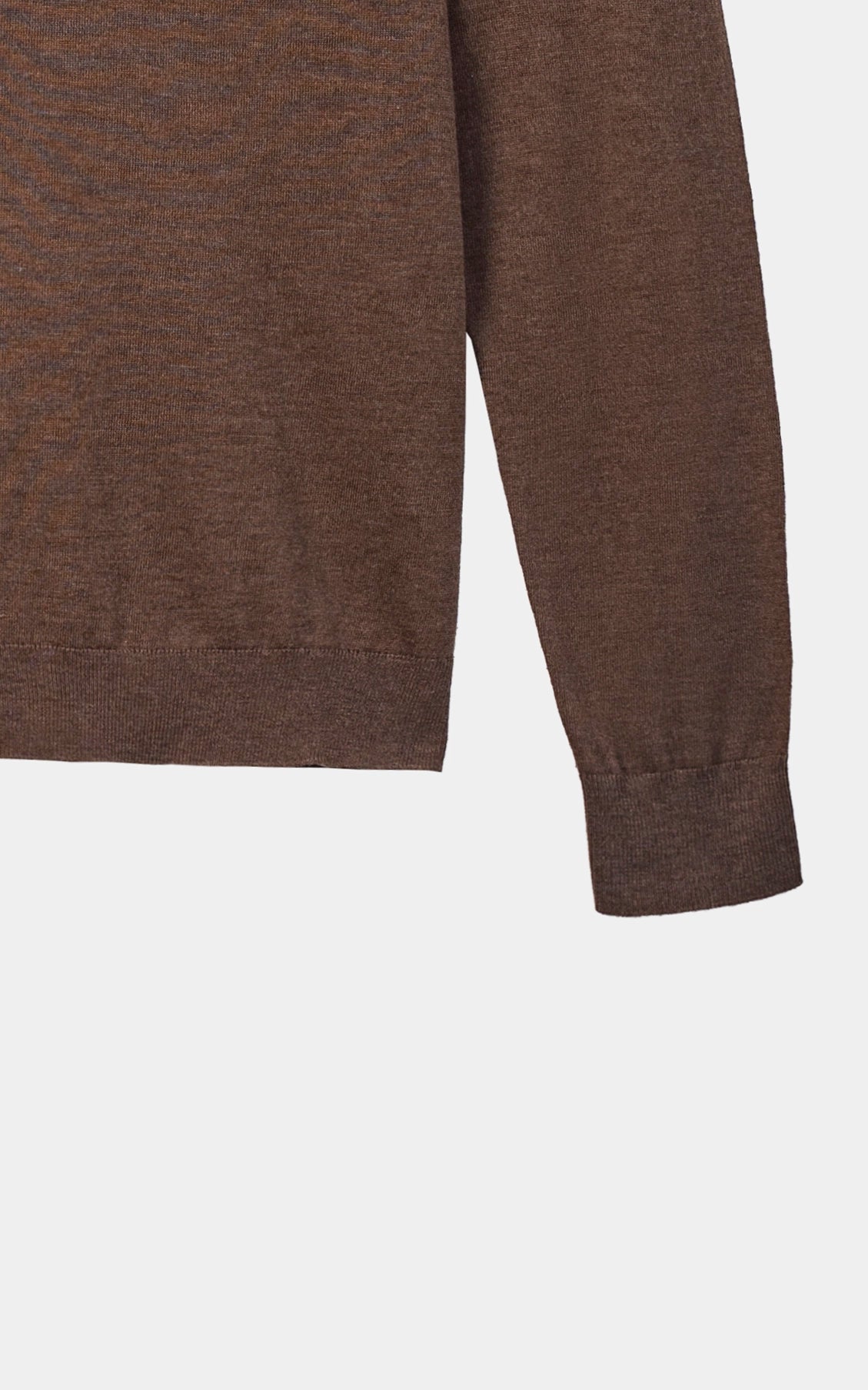 Polo Collar  Sweater Brown