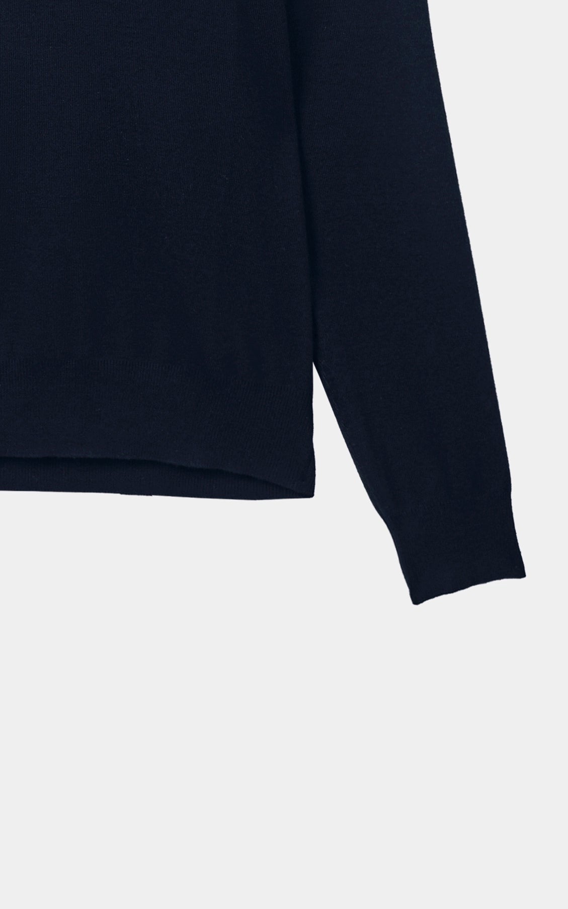 Mock Neck Sweater half zip Navy