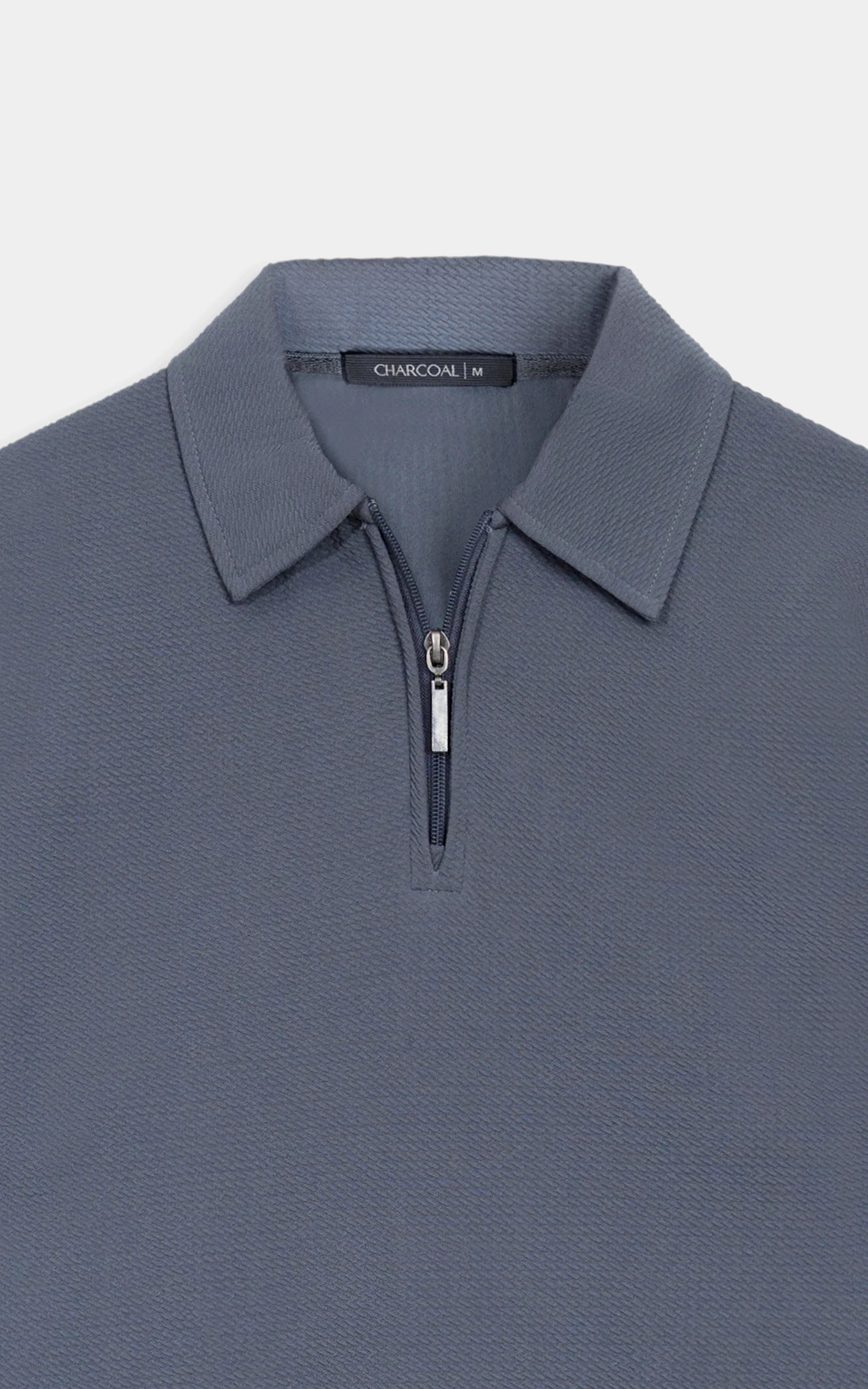 OVERSIZE POLO SHIRT GREY
