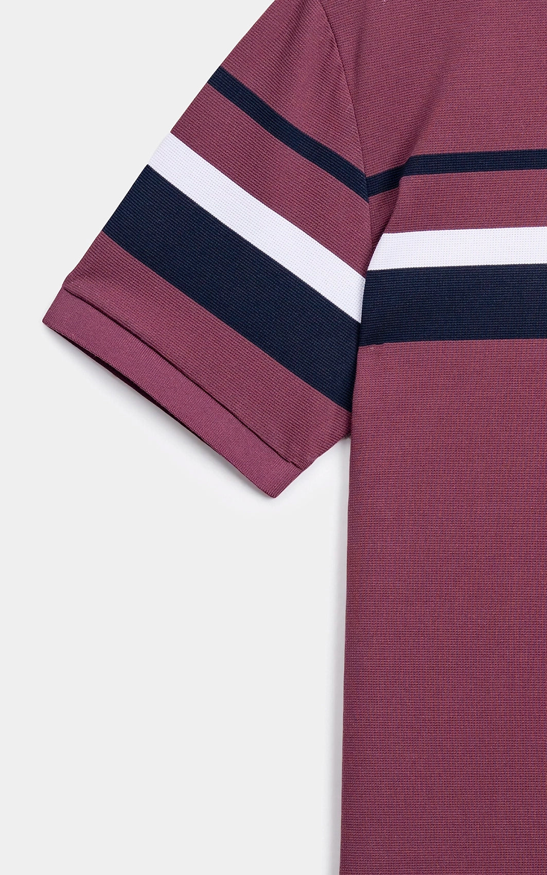 SMART FIT CLASSIC PREMIUM STRIPED POLO SHIRT PURPLE