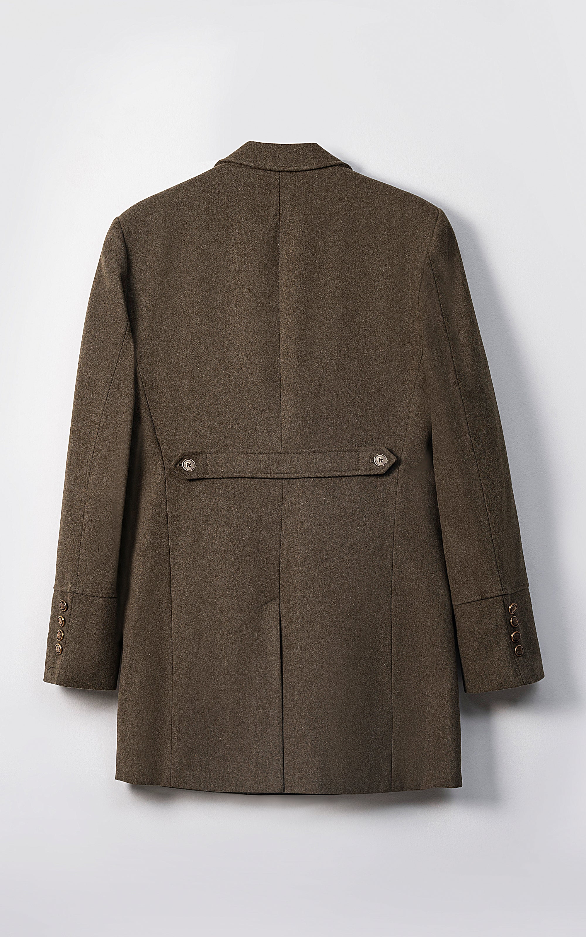 DOUBLE BREASTED LONG COAT LIGHT OLIVE