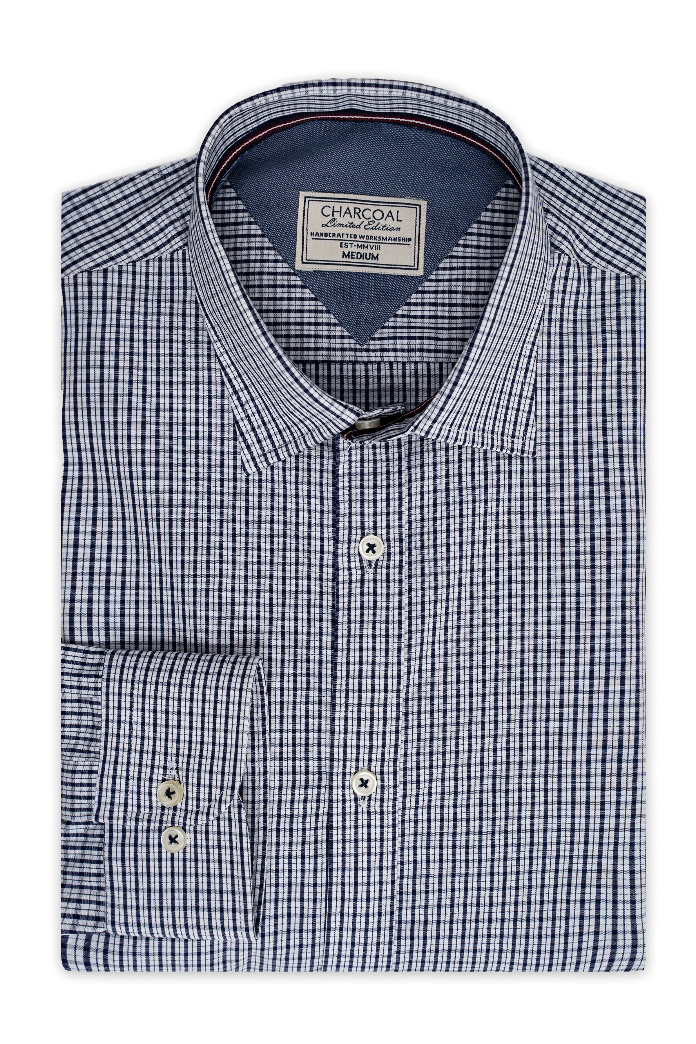 LIMITED EDITION SHIRTS NAVY WHITE CHECK