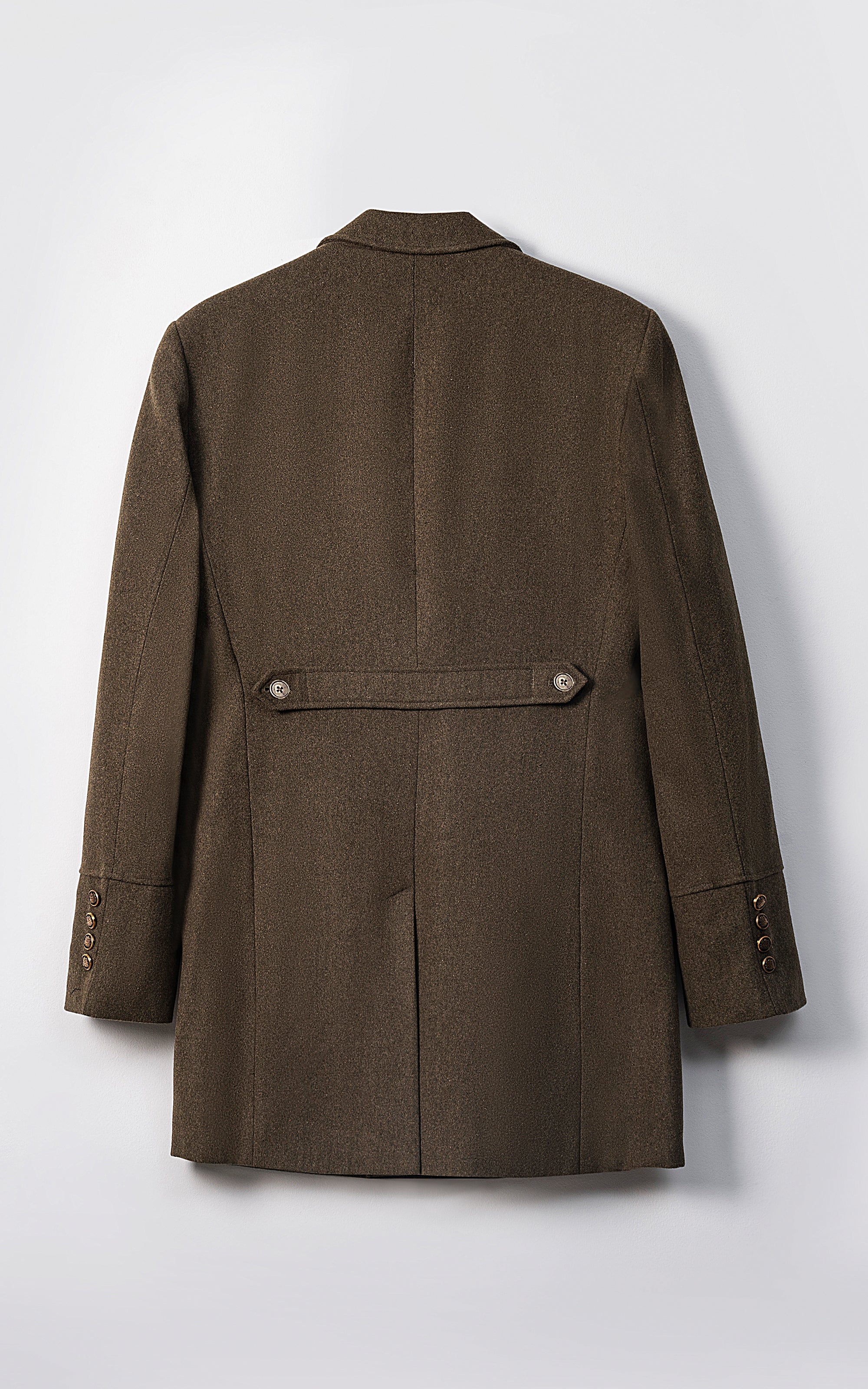 DOUBLE BREASTED LONG COAT OLIVE