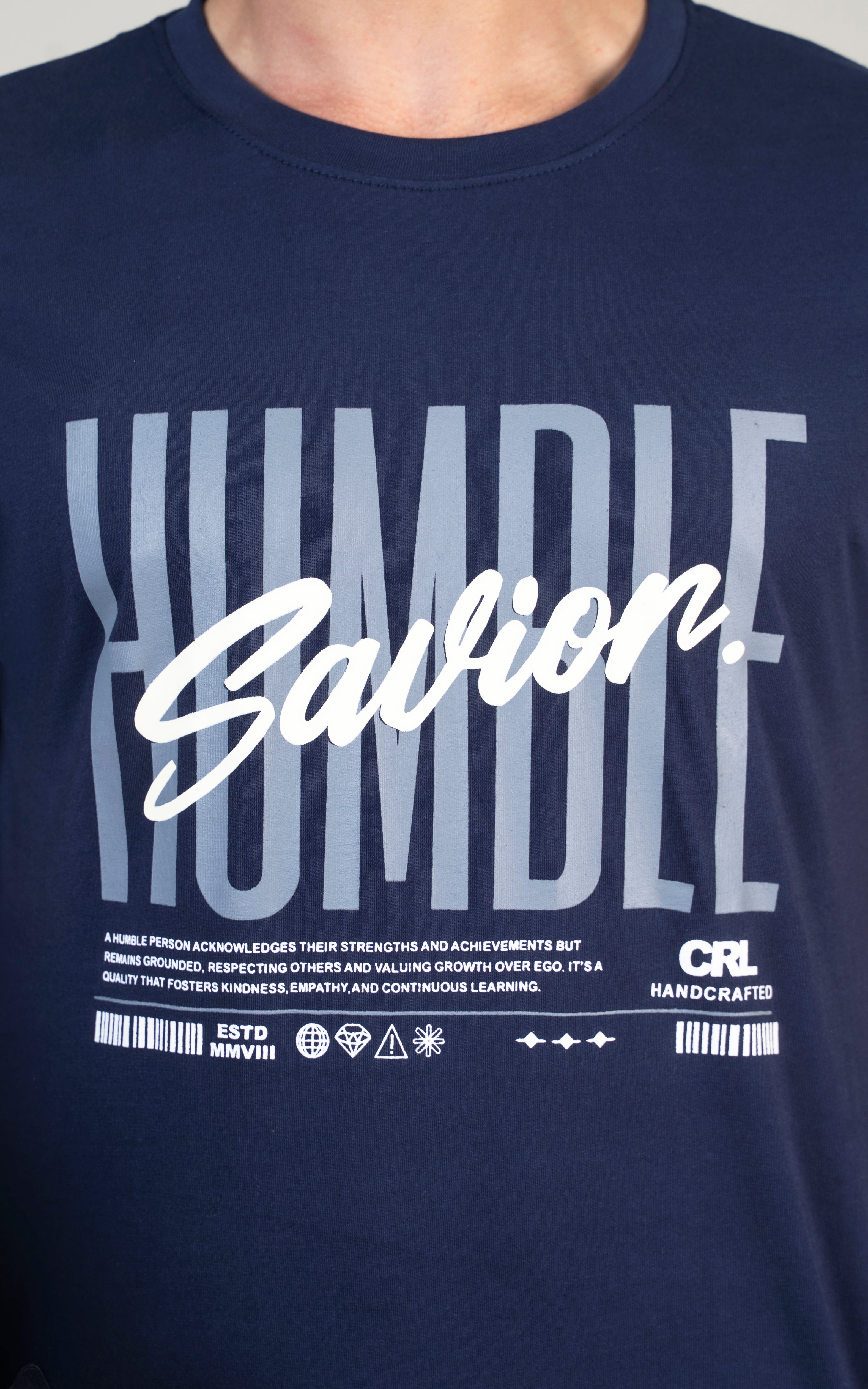 REGULAR FIT GRAPHIC T-SHIRT NAVY