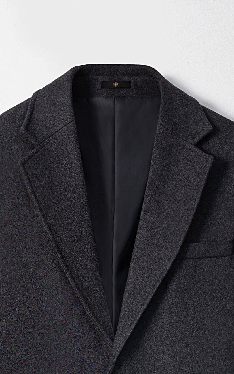 REFINED CLASSIC  LONG COAT CHARCOAL