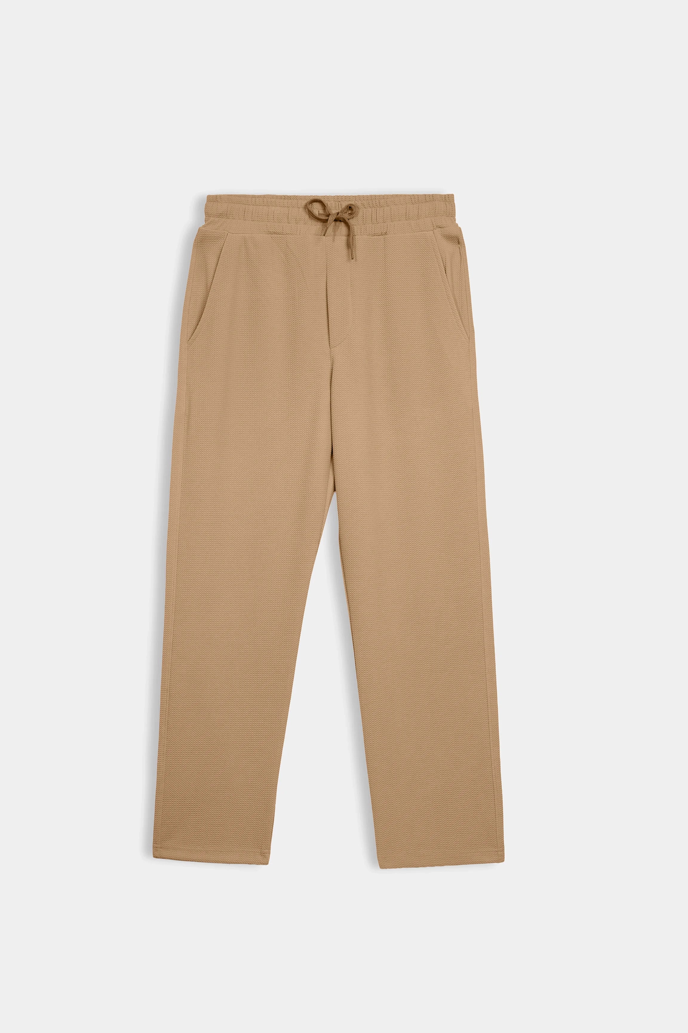 LOOSE FIT OPEN BOTTOM TROUSER BEIGE