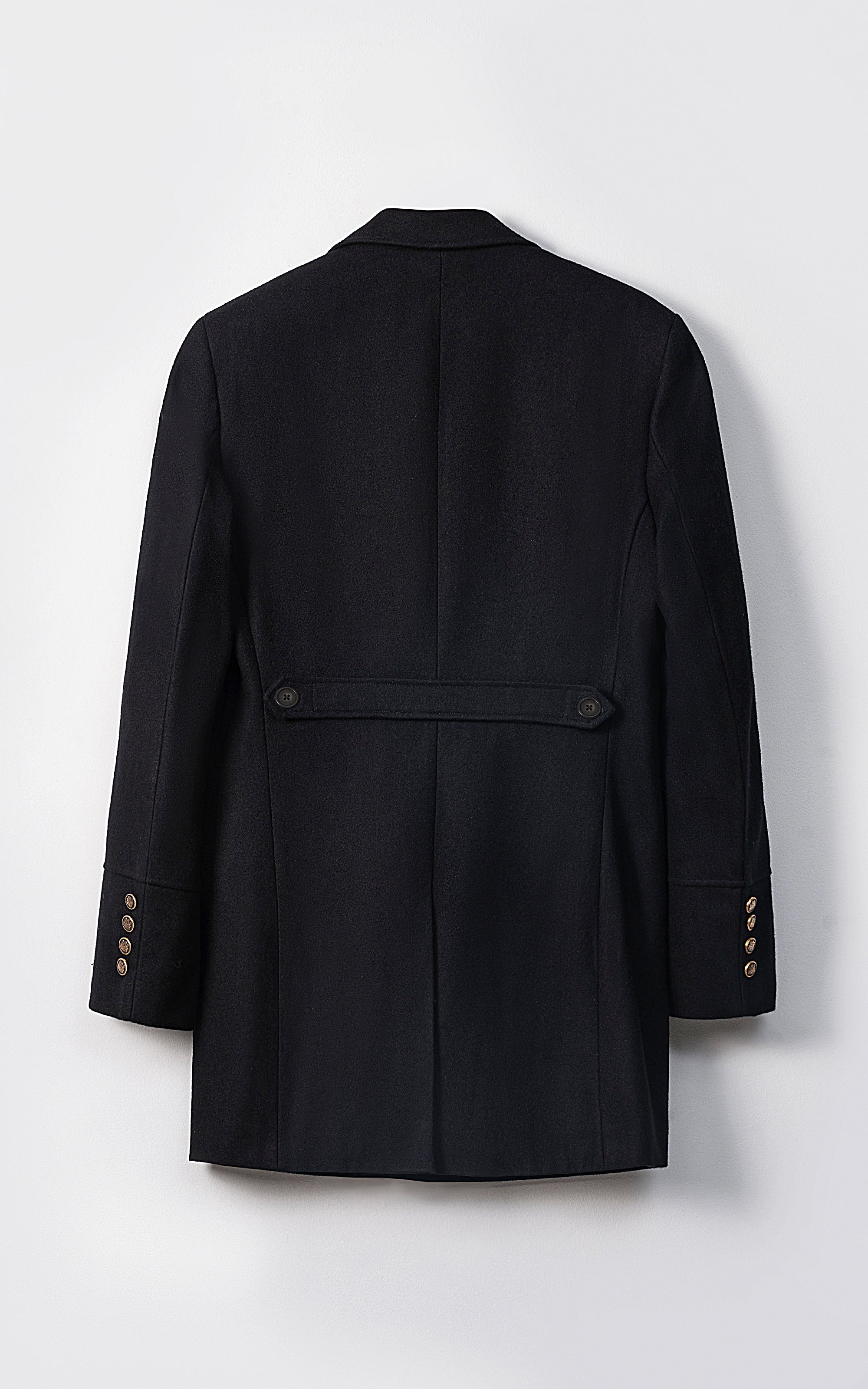 DOUBLE BREASTED LONG COAT BLACK