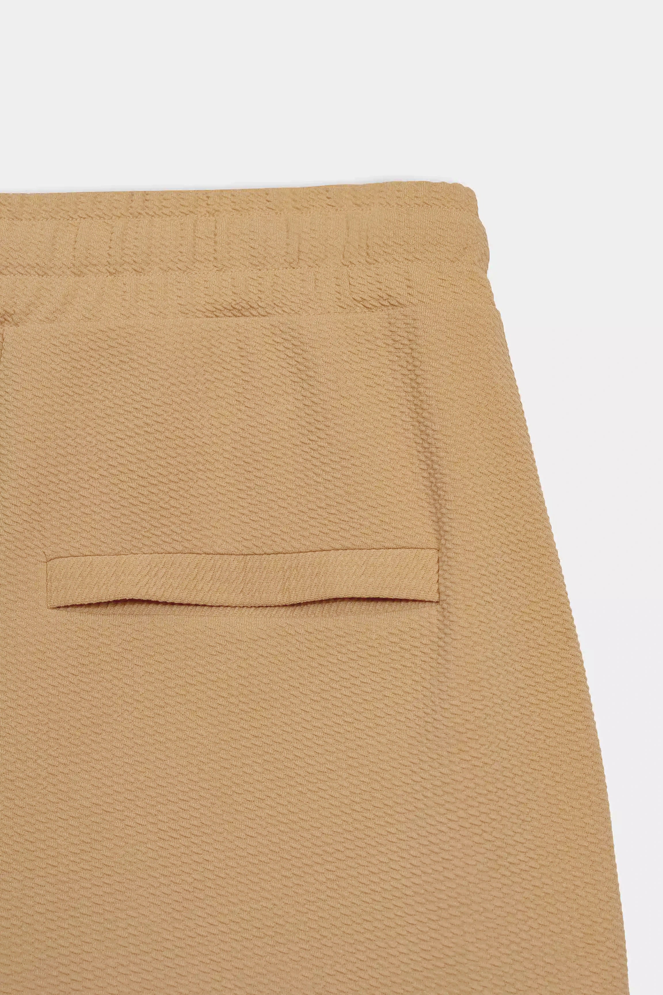LOOSE FIT OPEN BOTTOM TROUSER BEIGE