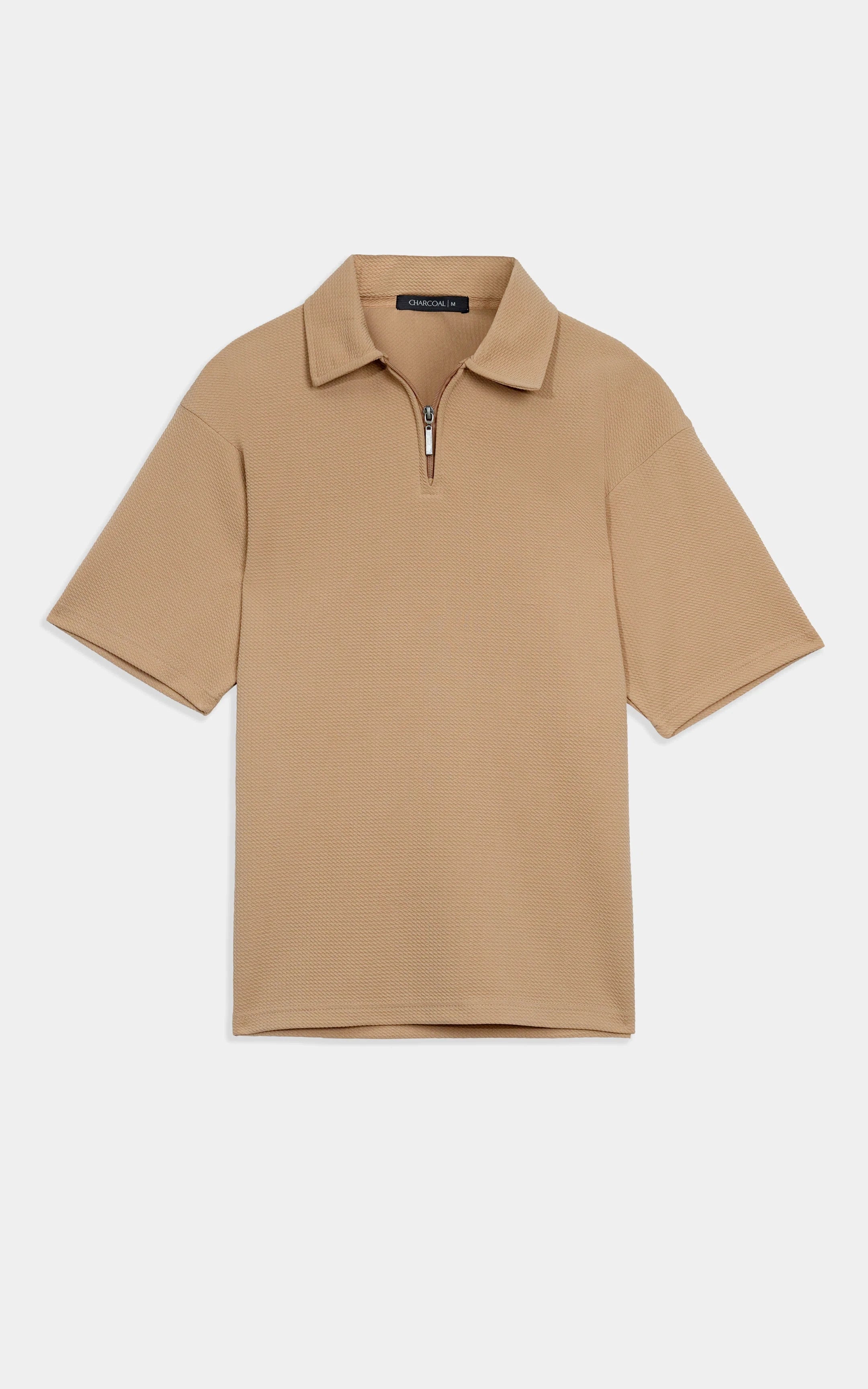 OVERSIZE POLO SHIRT BEIGE
