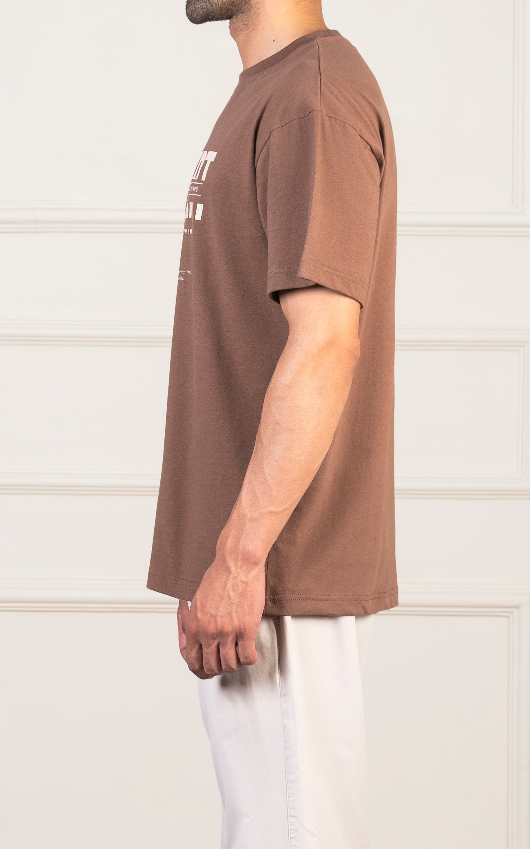 OVERSIZED GRAPHIC T-SHIRT BROWN