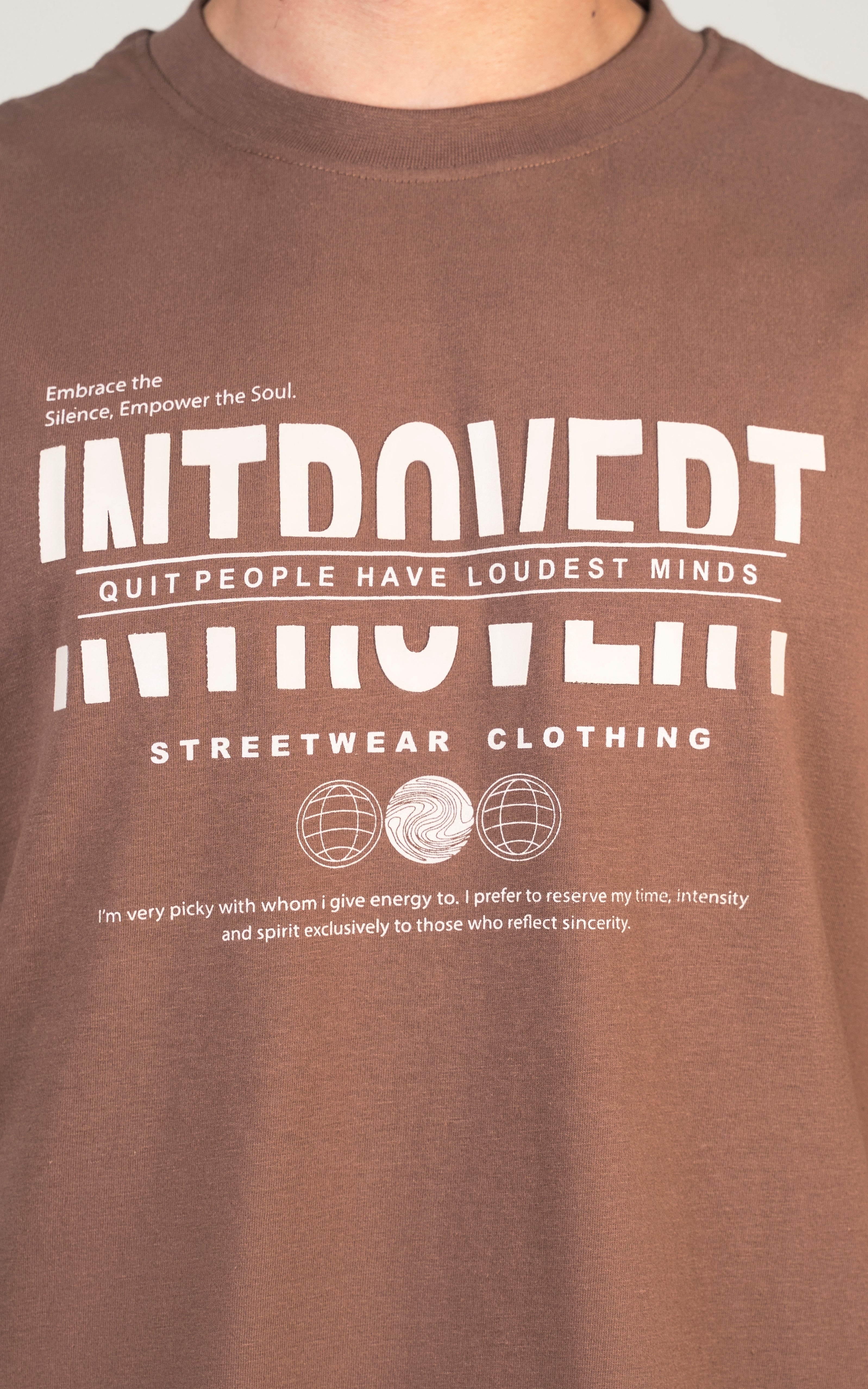 OVERSIZED GRAPHIC T-SHIRT BROWN
