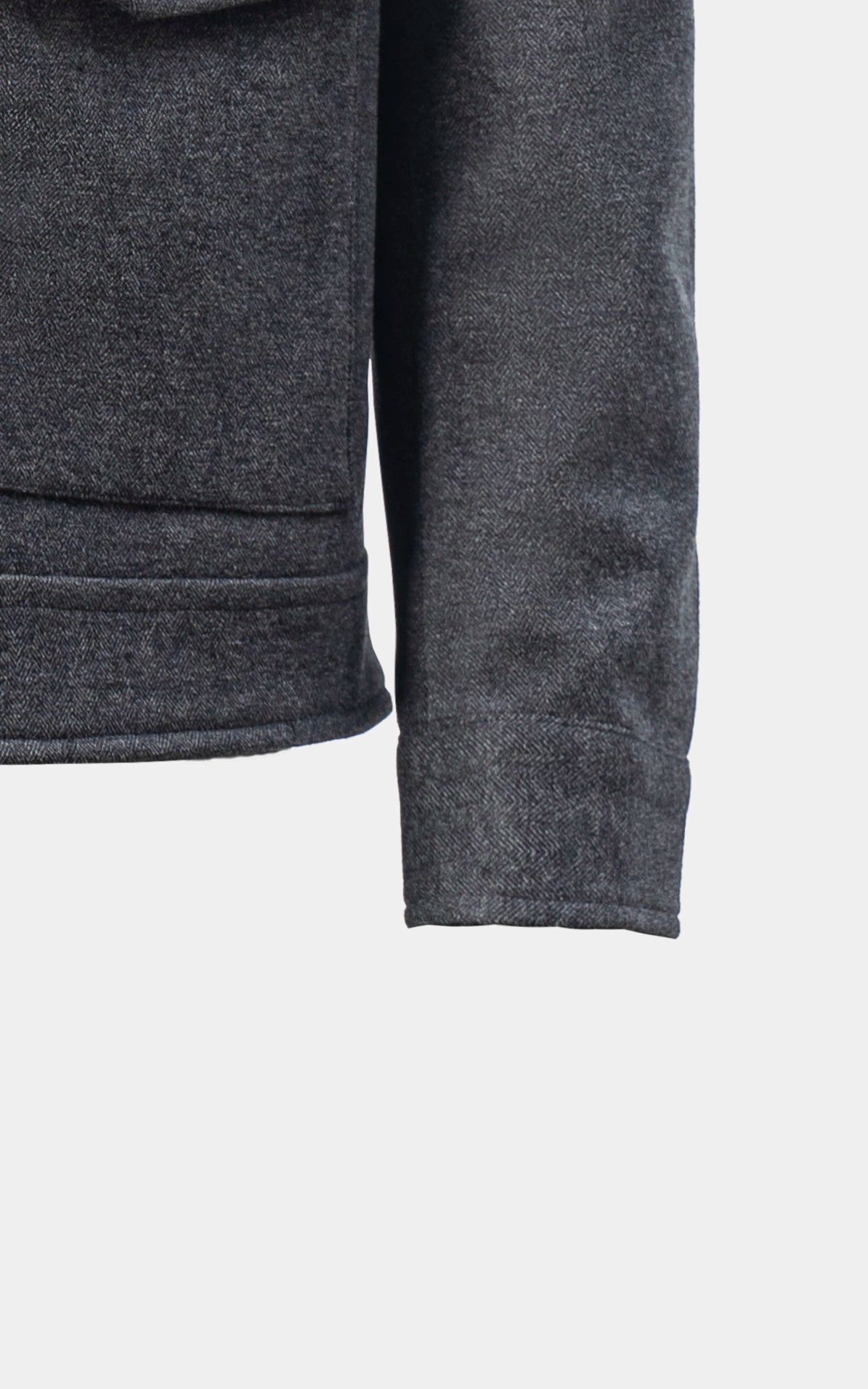 SMART FIT FULLSLEEVE BAN COLLAR JACKET DARK GREY