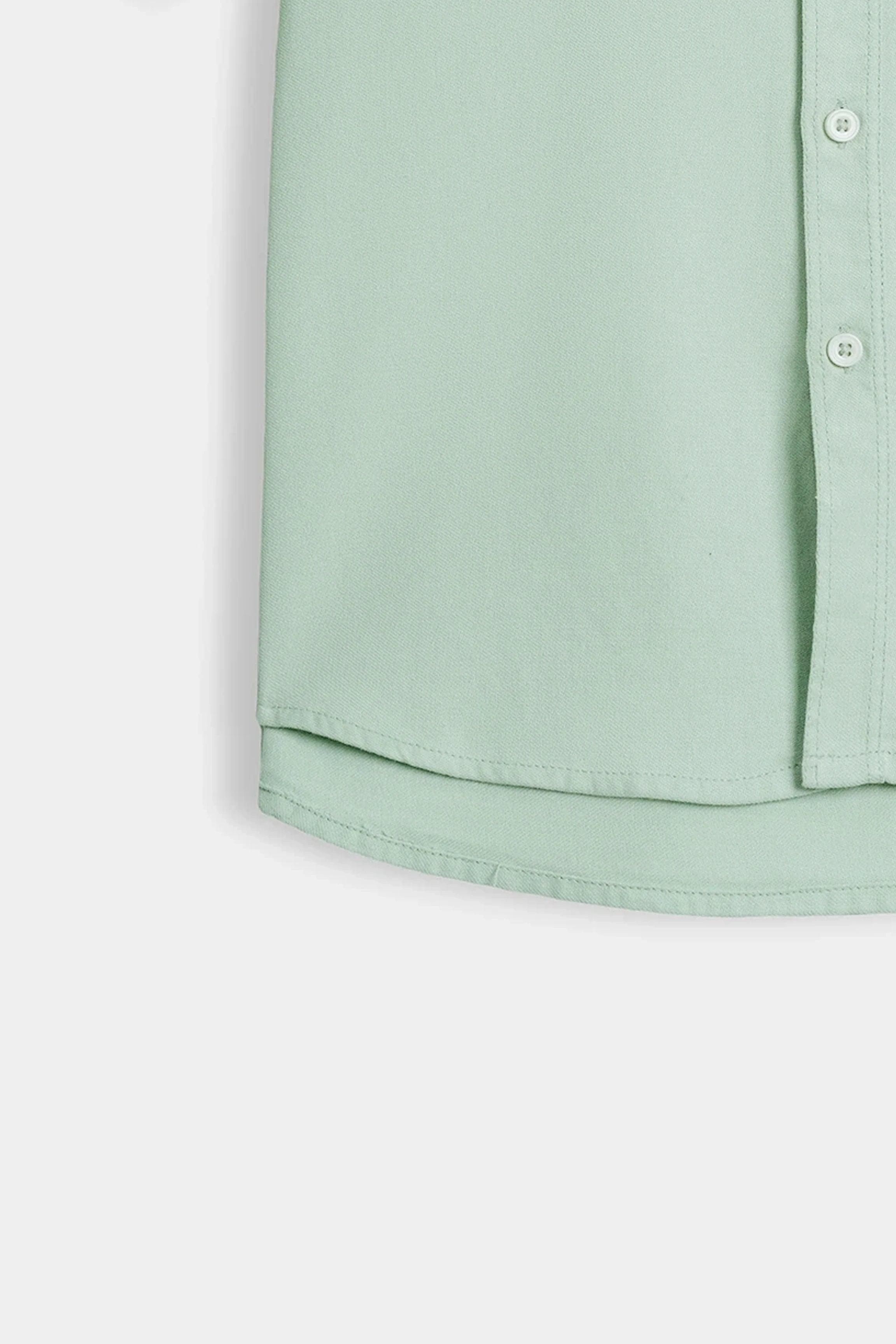 HIDDEN BUTTON DOWN CASUAL SHIRT LIGHT GREEN