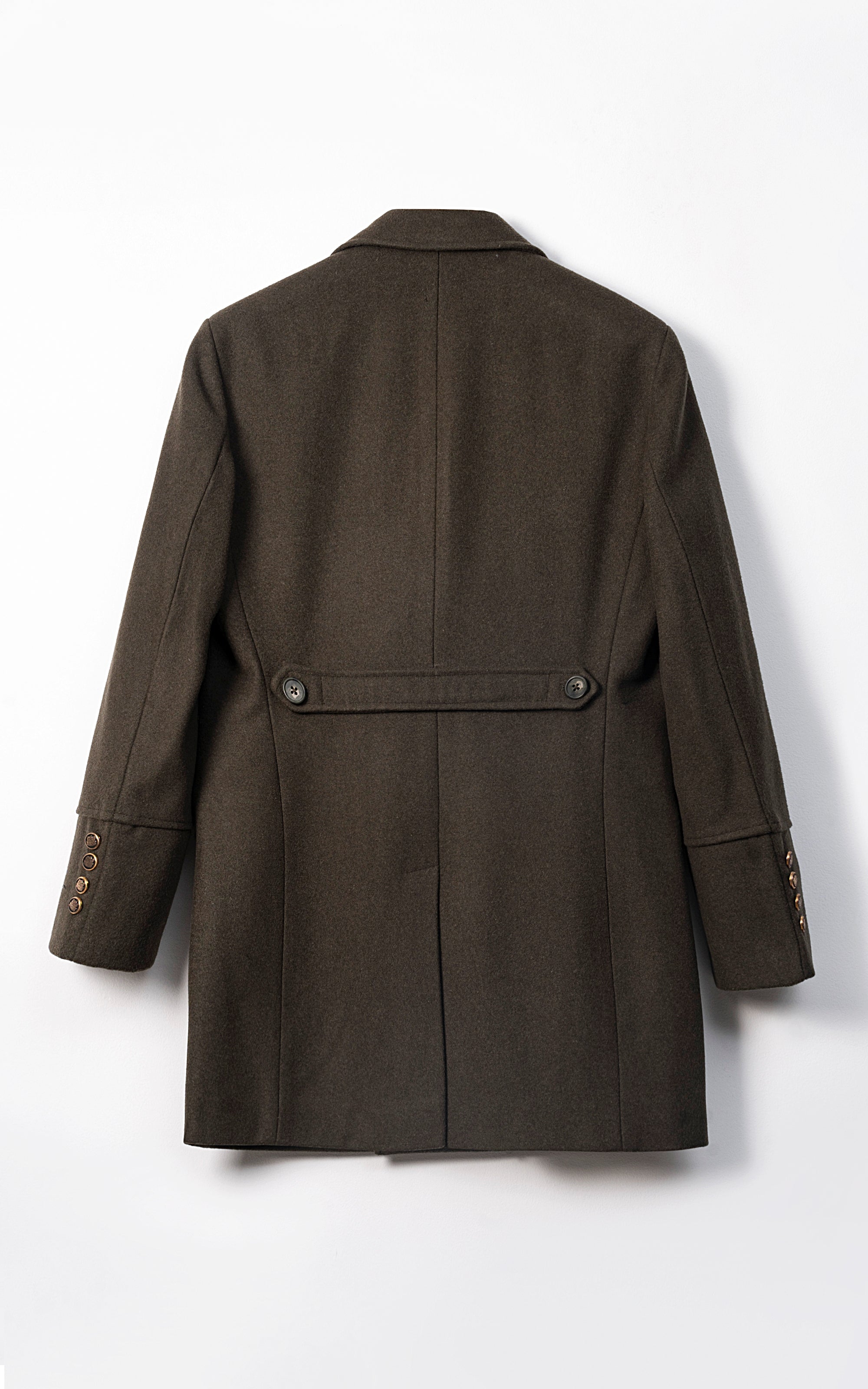 DOUBLE BREASTED LONG COAT LIGHT OLIVE