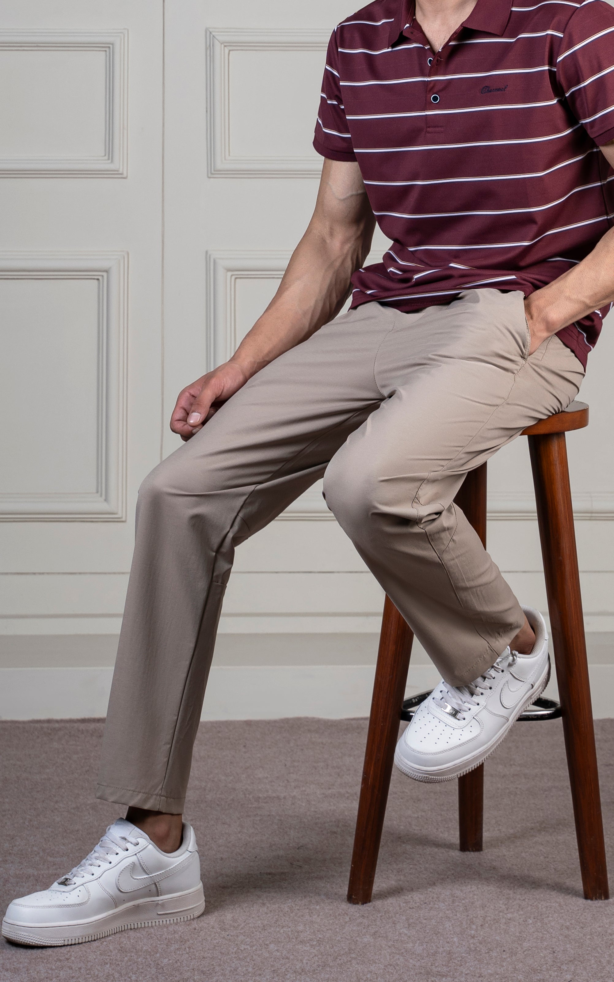 SMART FIT JOGGER TROUSER KHAKI