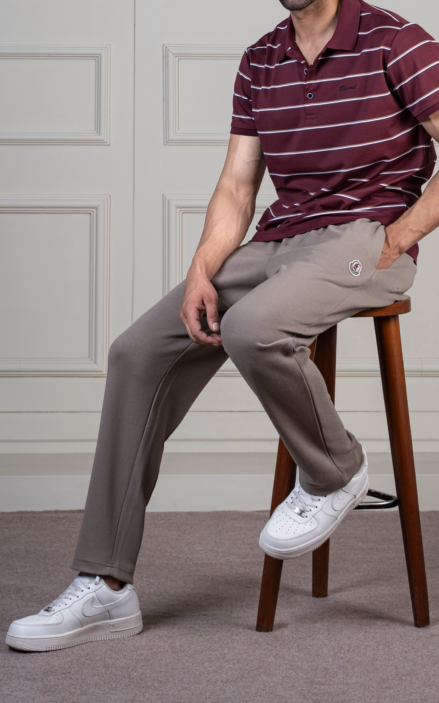 SMART FIT INTERLOCK JOGGER TROUSER KHAKI