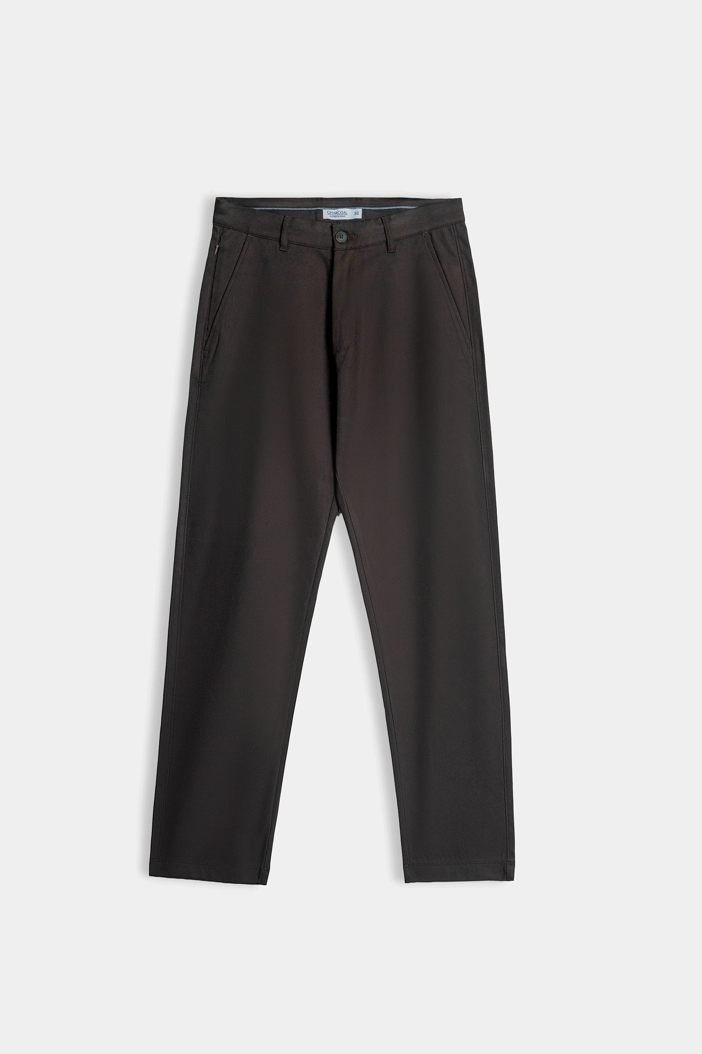 STRAIGHT FIT CROSS POCKET PANT DARK BROWN