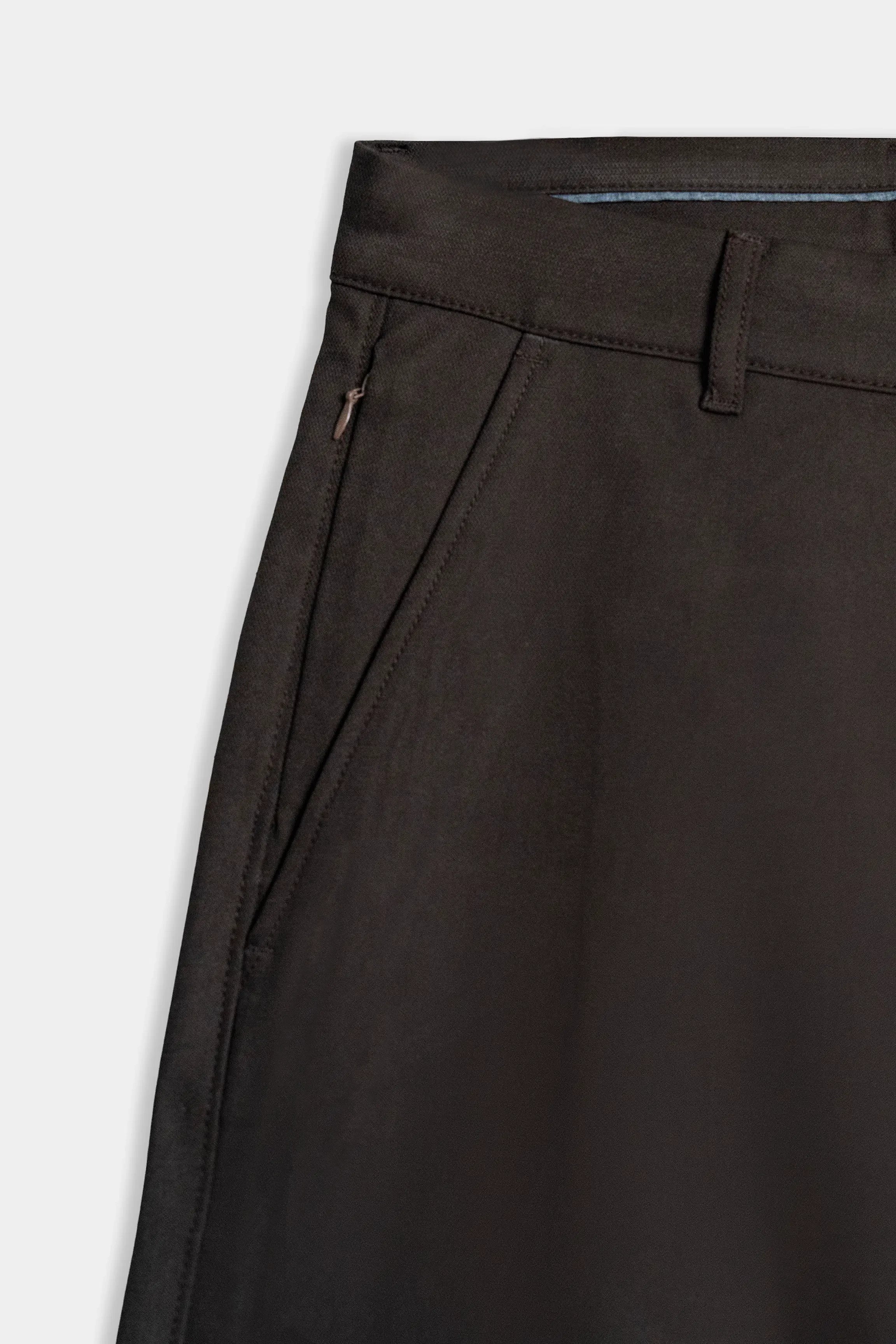 STRAIGHT FIT CROSS POCKET PANT DARK BROWN