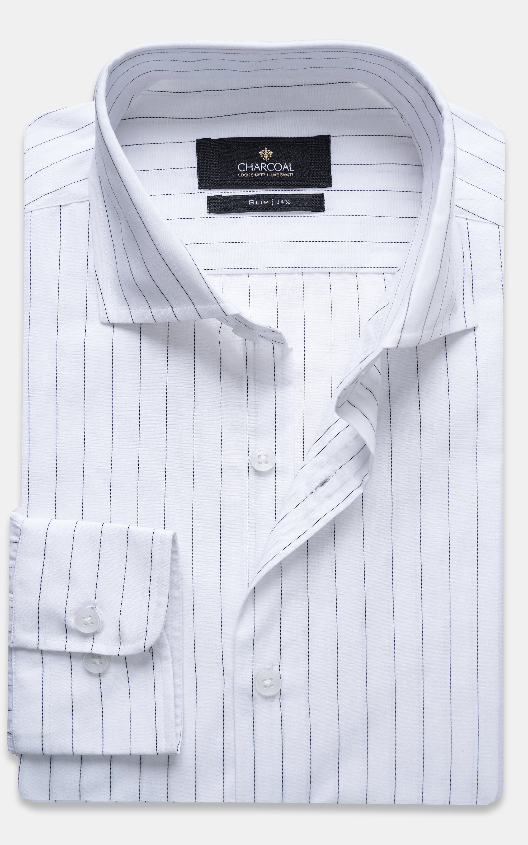 DRESS SHIRT BLACK STRIPED