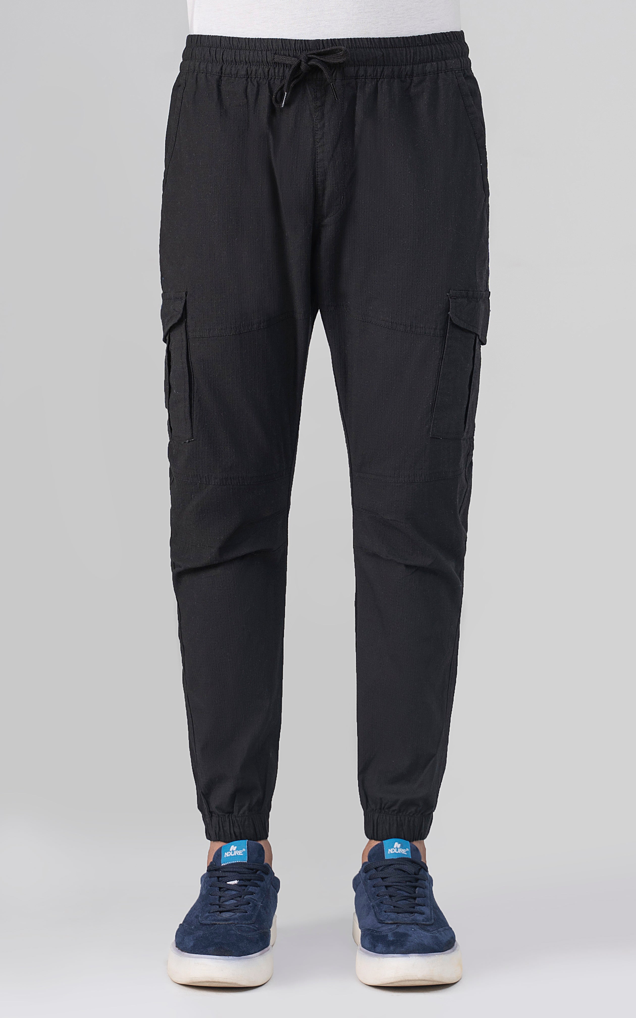 SLIM FIT CARGO TROUSER BLACK