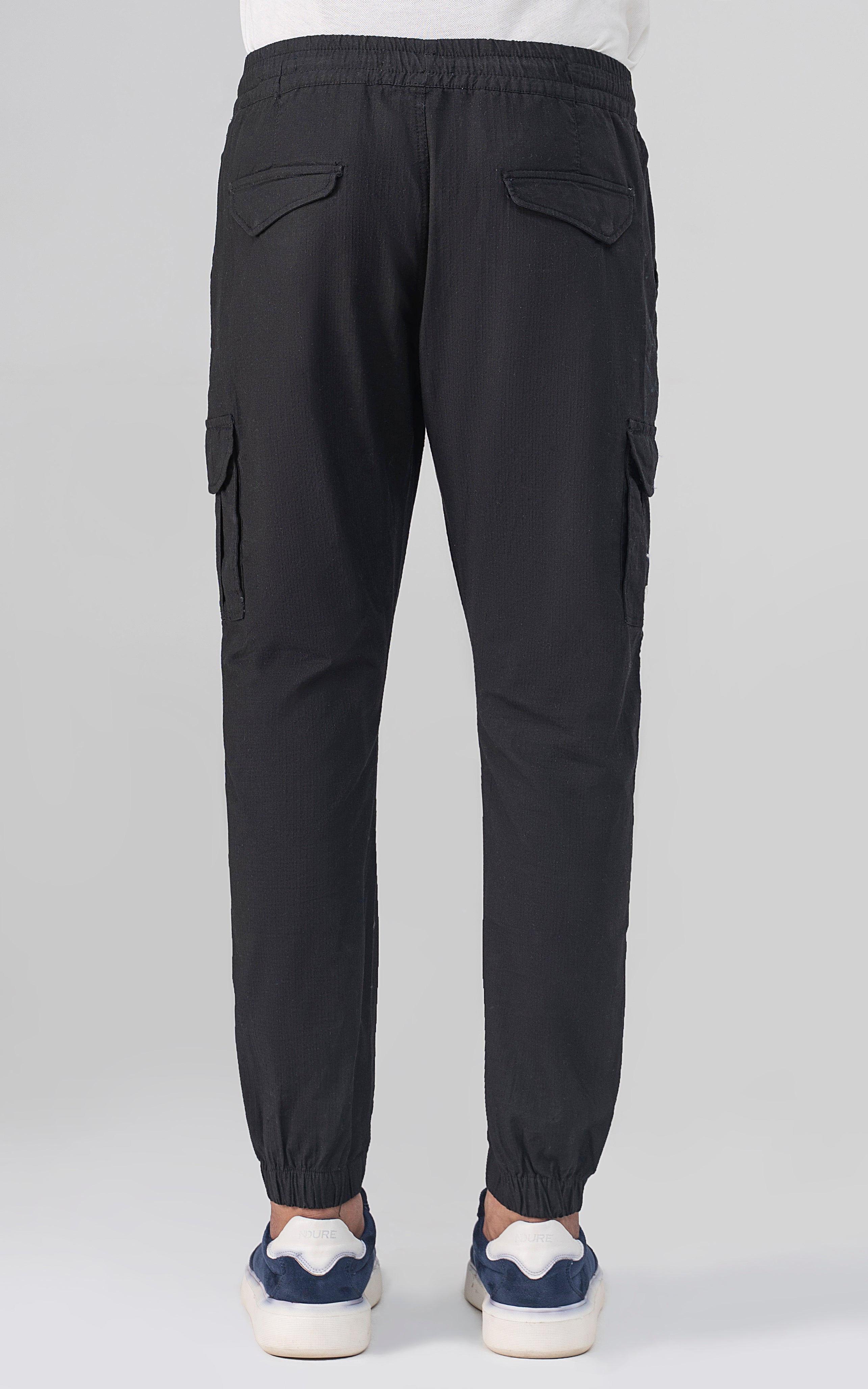 SLIM FIT CARGO TROUSER BLACK