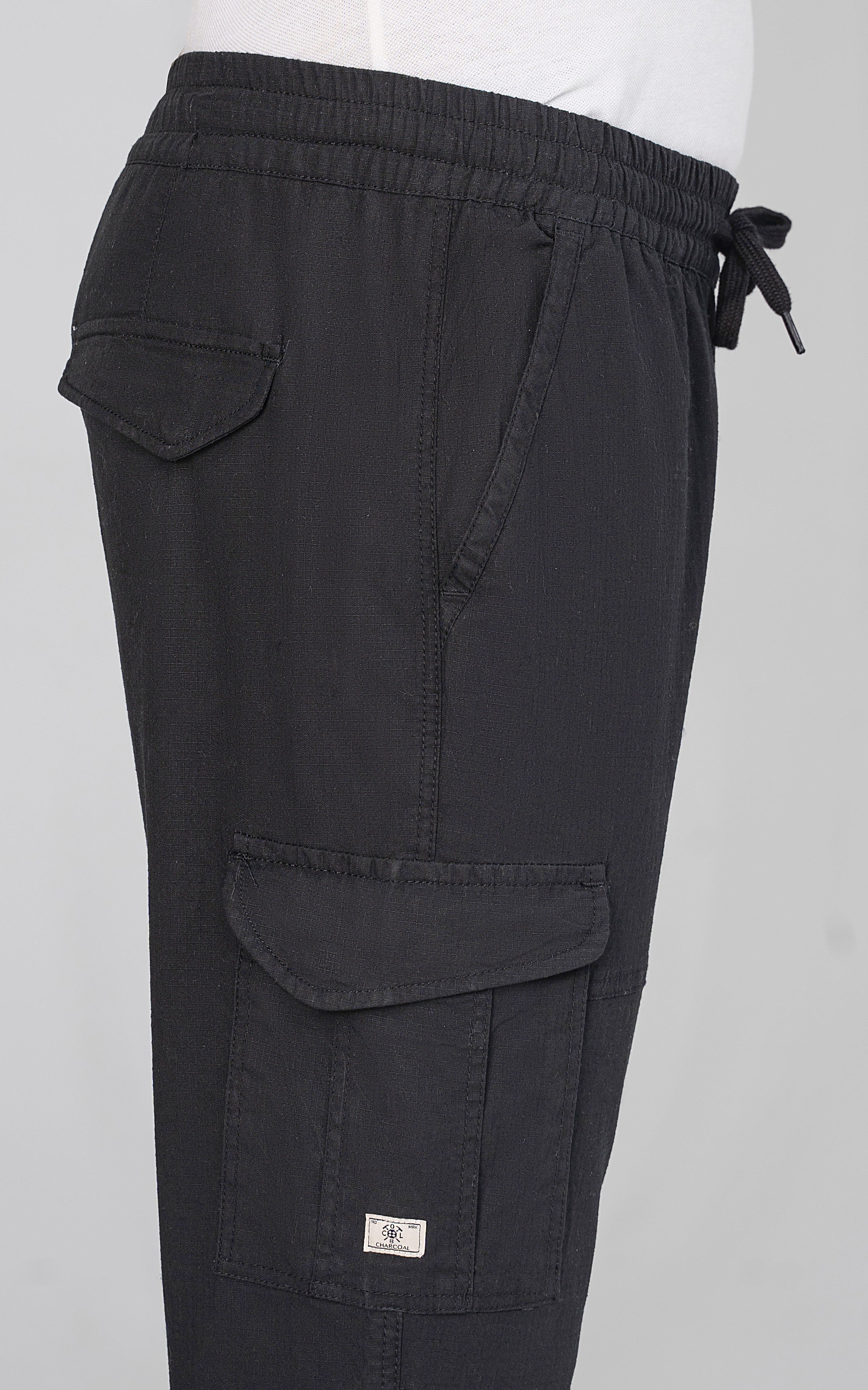 SLIM FIT CARGO TROUSER BLACK