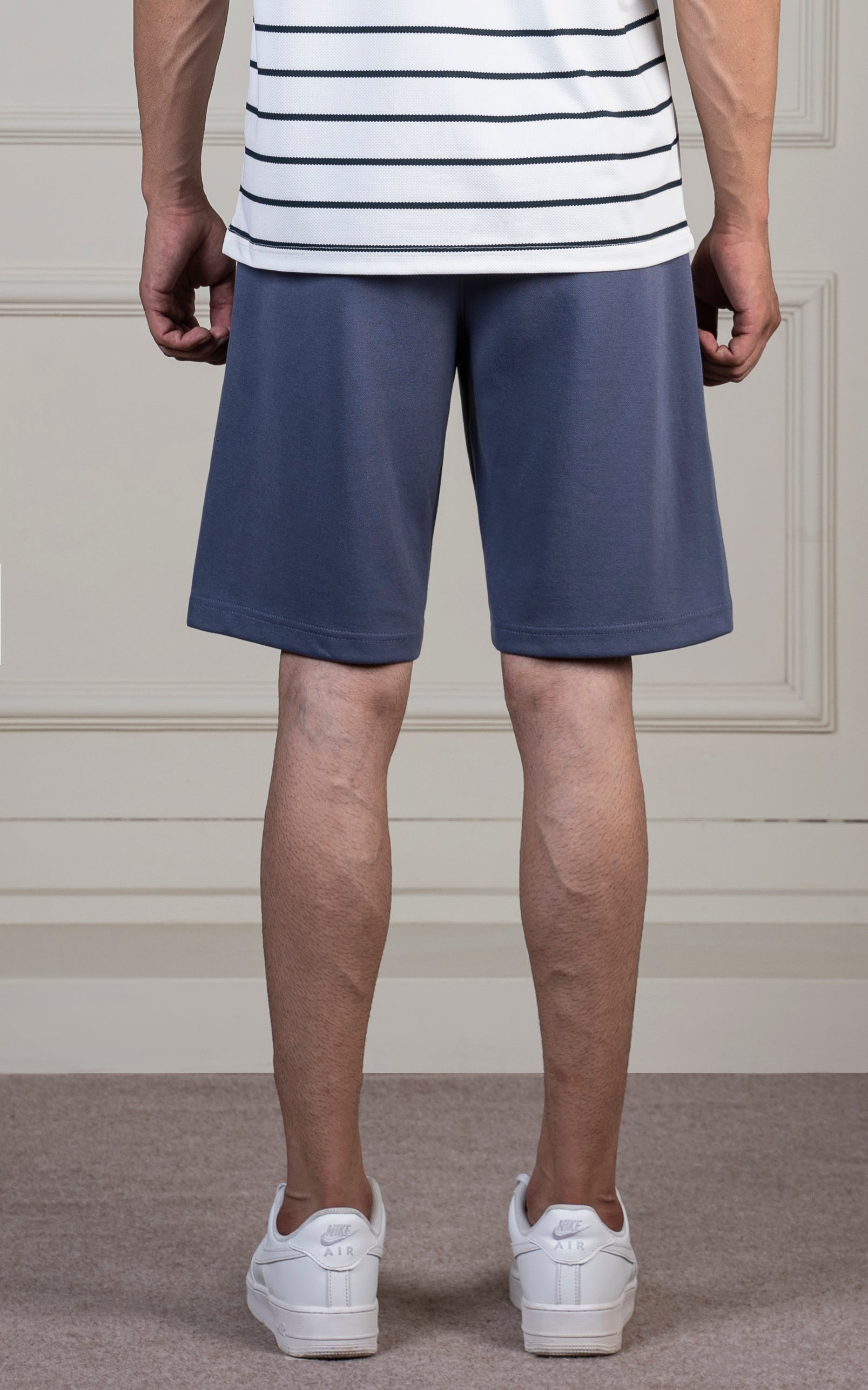 REGULAR FIT INTERLOCK SHORT INDIGO