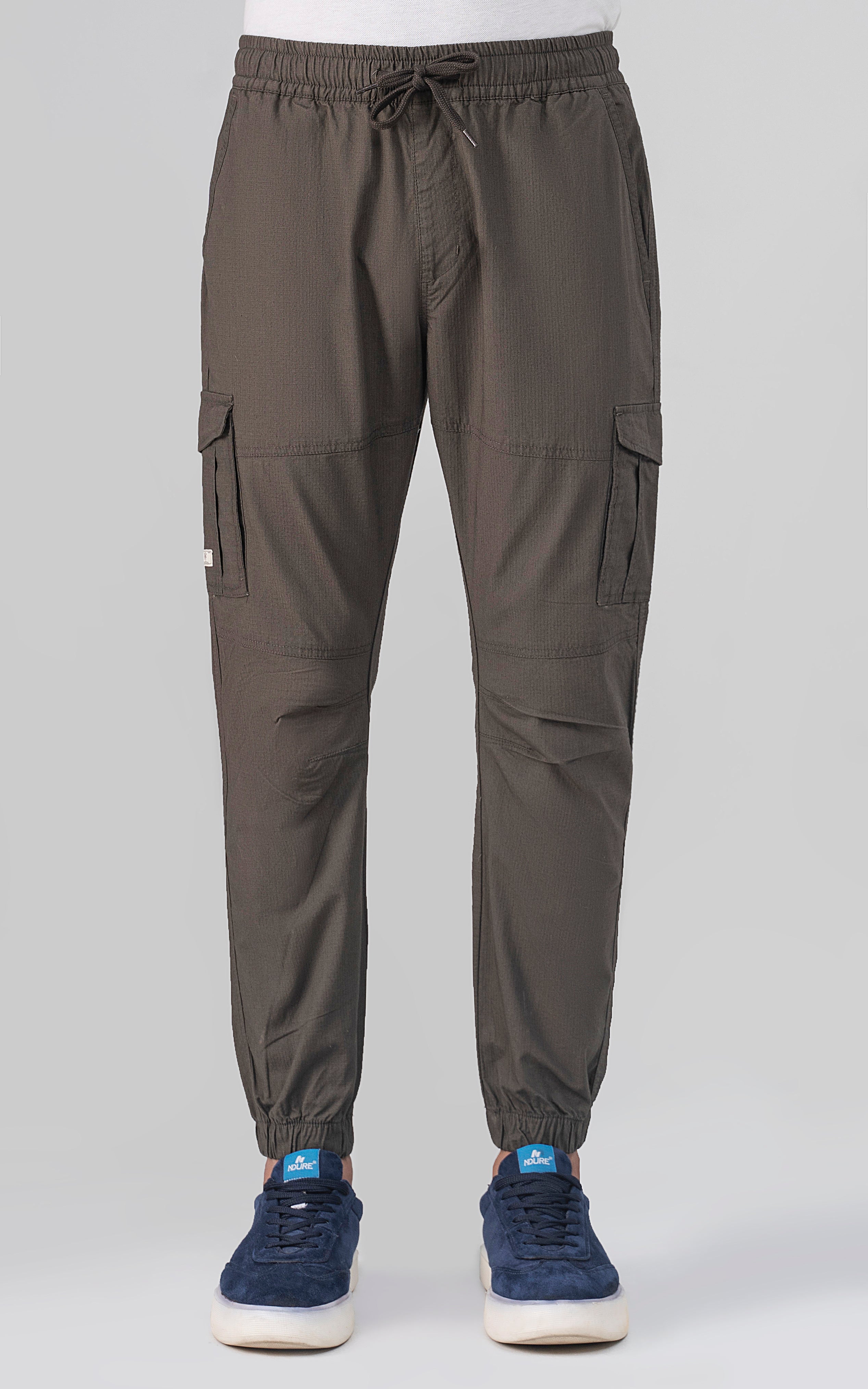 SLIM FIT CARGO TROUSER DARK OLIVE