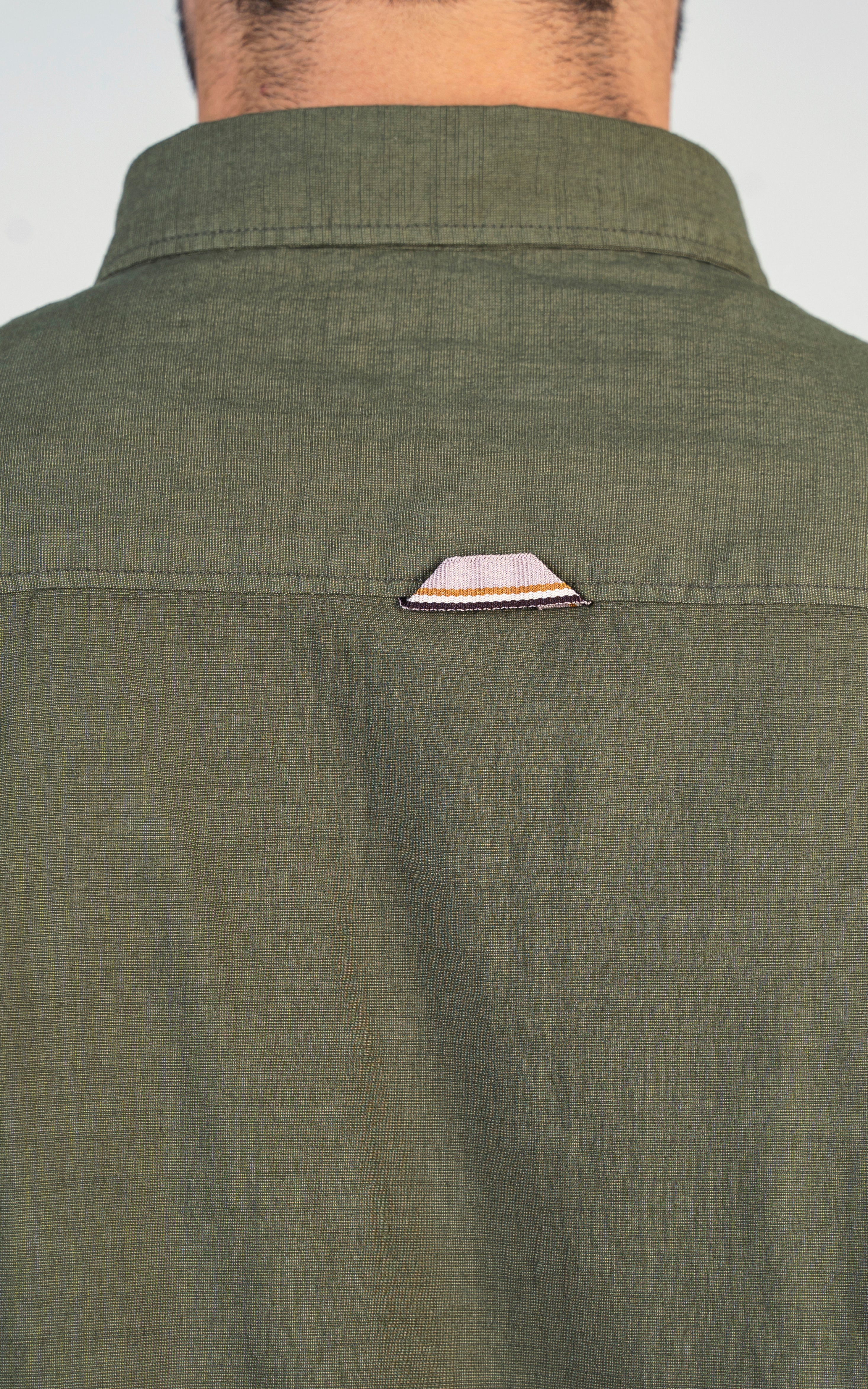 CASUAL GARMENT DYED SMART FIT SHIRT GREEN