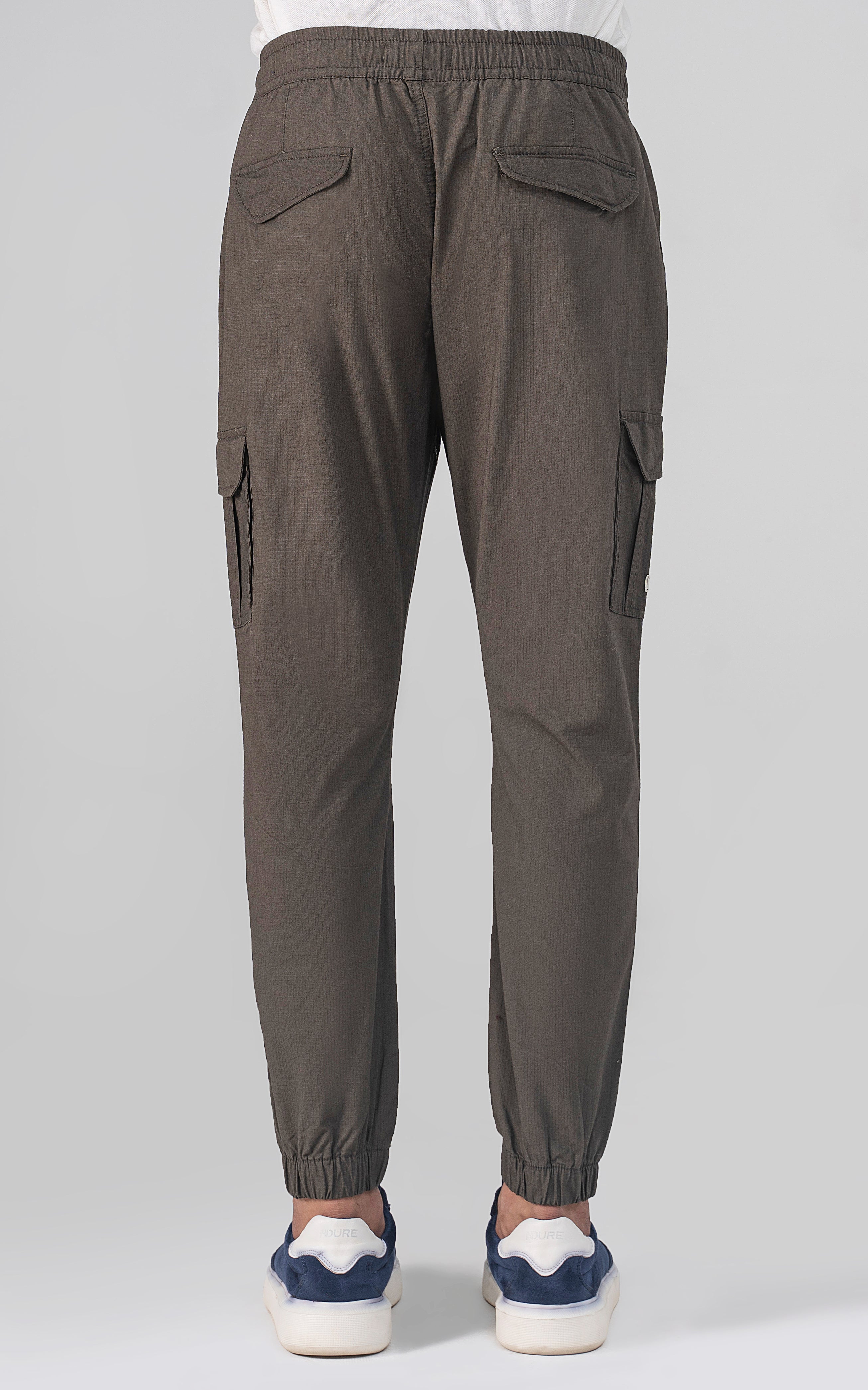 SLIM FIT CARGO TROUSER DARK OLIVE