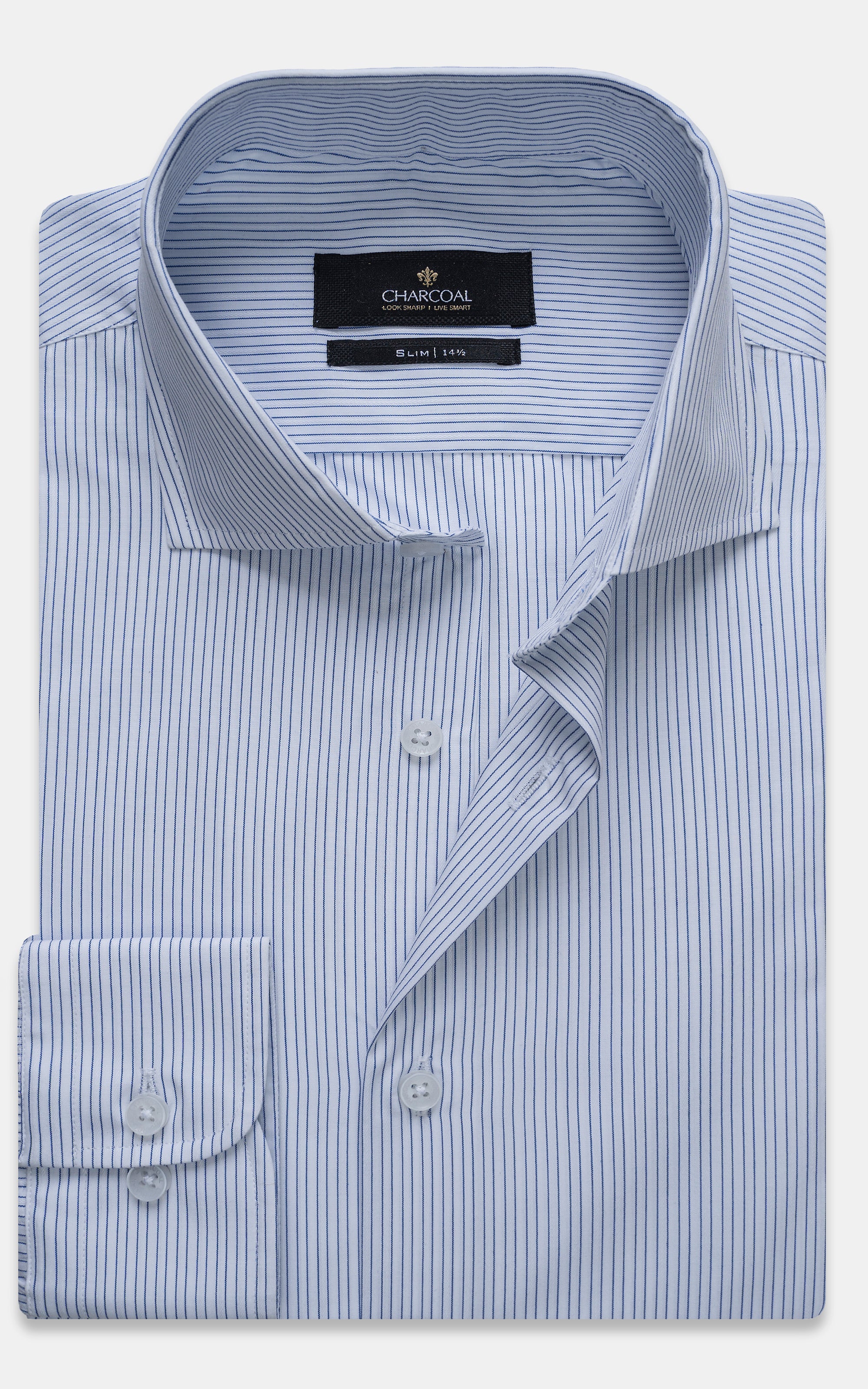 DRESS SHIRT BLUE STRIPED