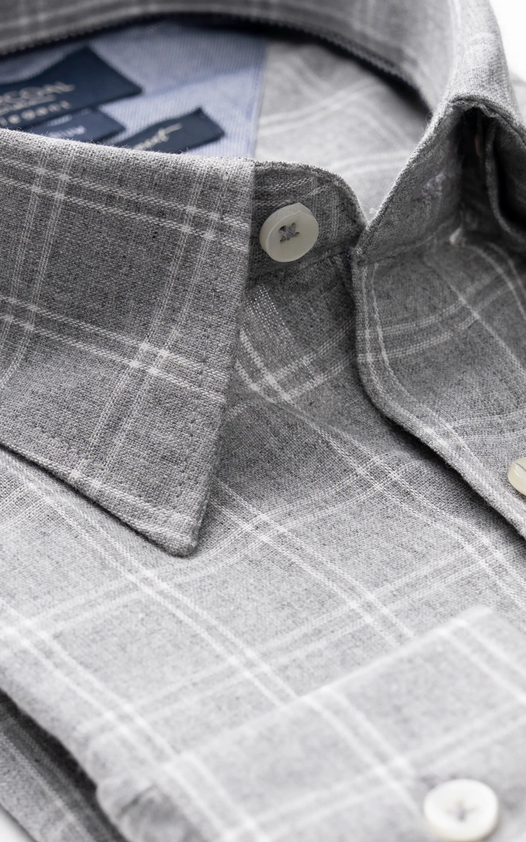 SMART FIT CHECKERED SHIRT LIGHT GREY CHECK