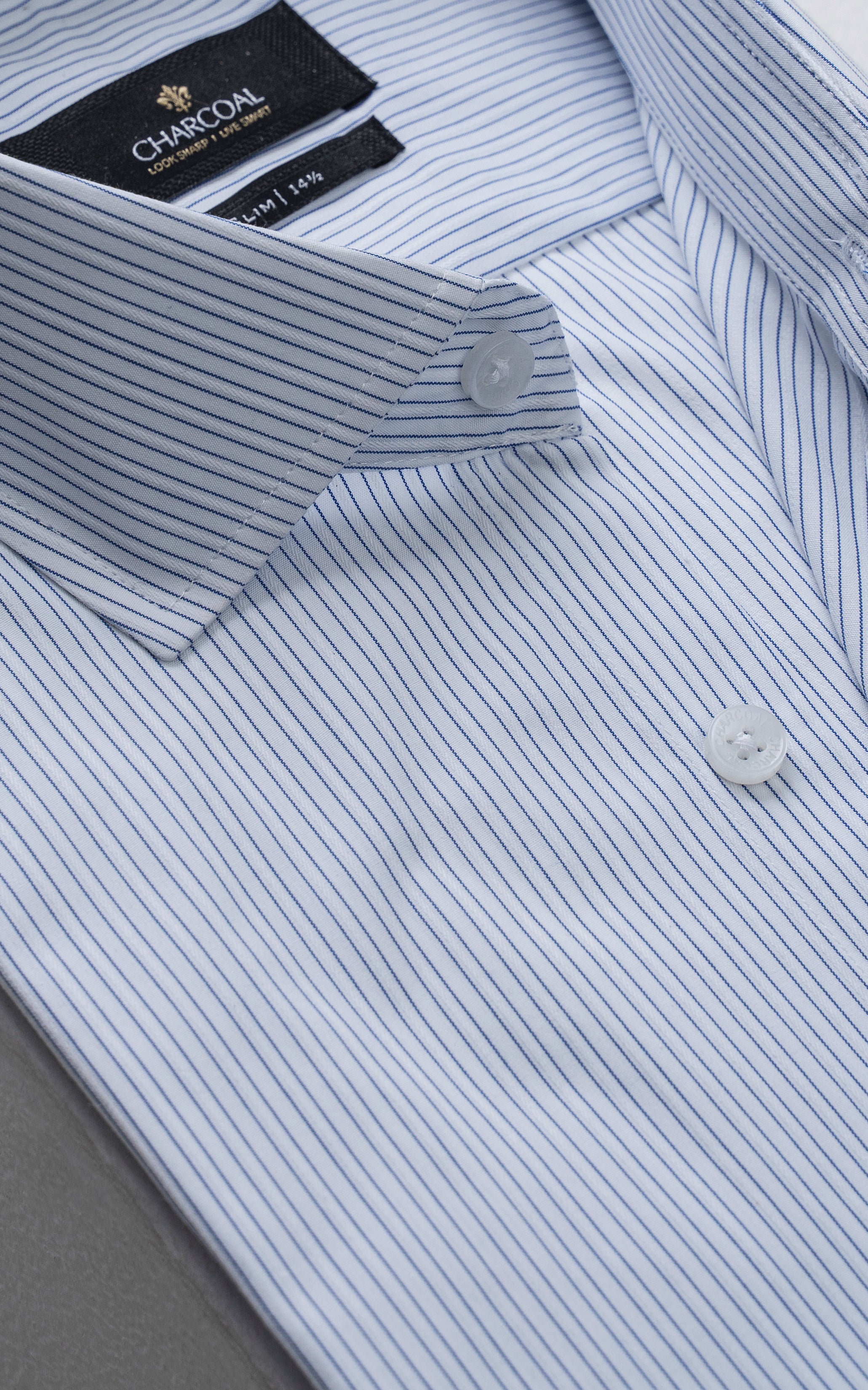 DRESS SHIRT BLUE STRIPED