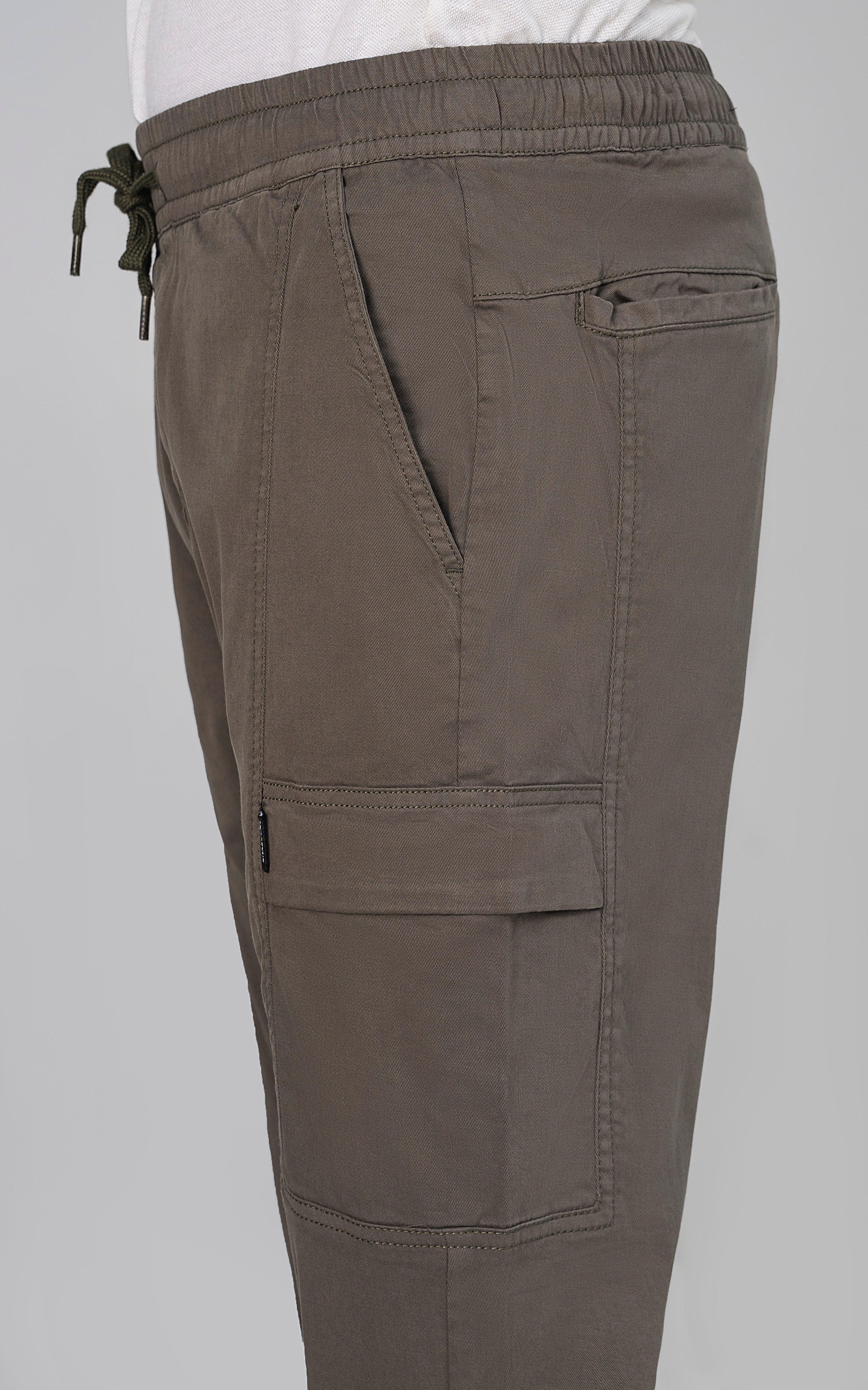 SLIM FIT CARGO TROUSER OLIVE