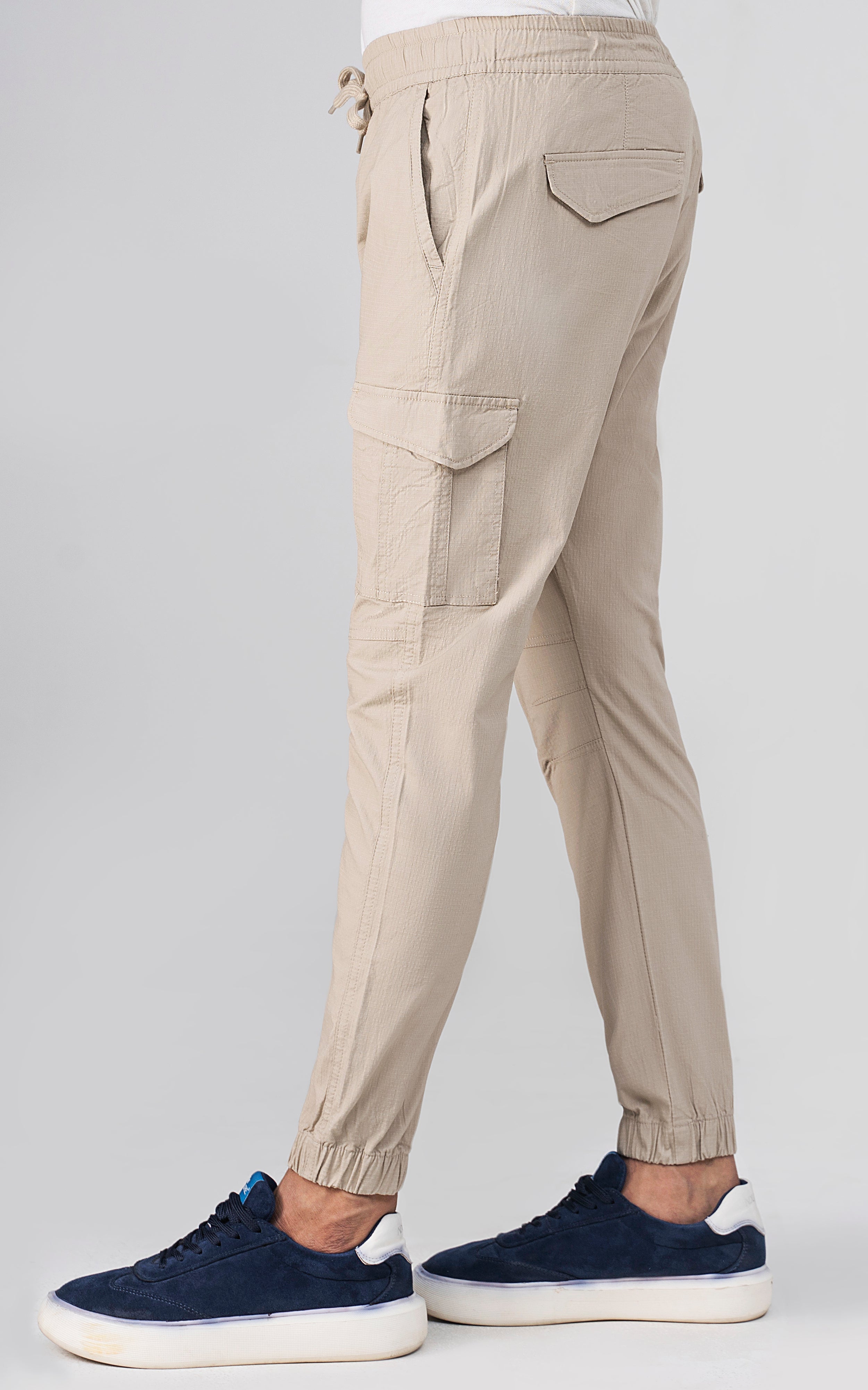 SLIM FIT CARGO TROUSER LIGHT KHAKI