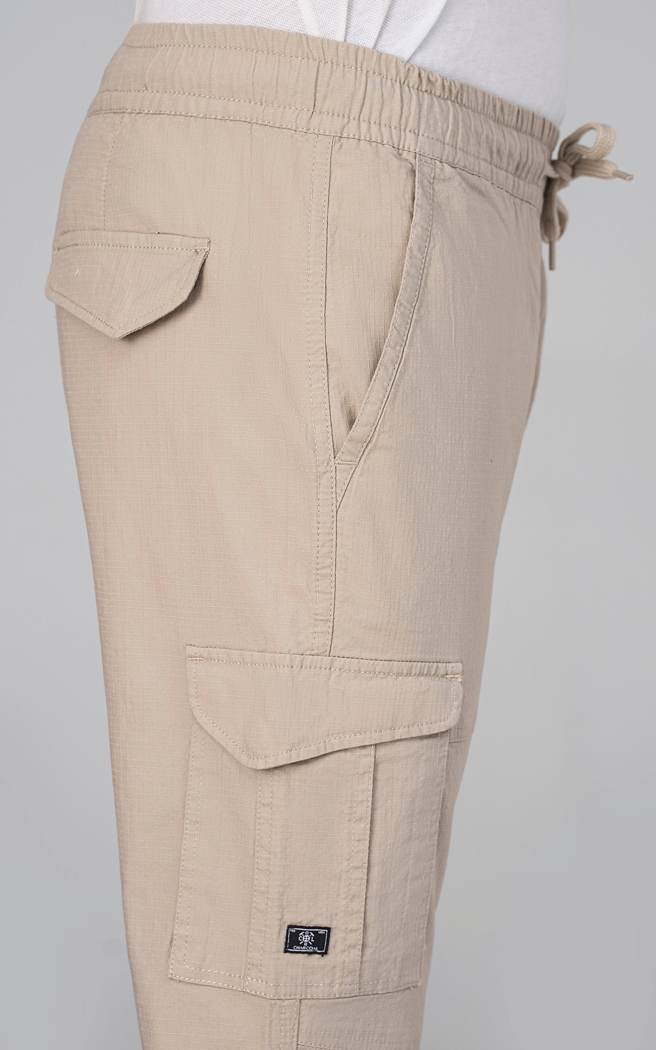 SLIM FIT CARGO TROUSER LIGHT KHAKI