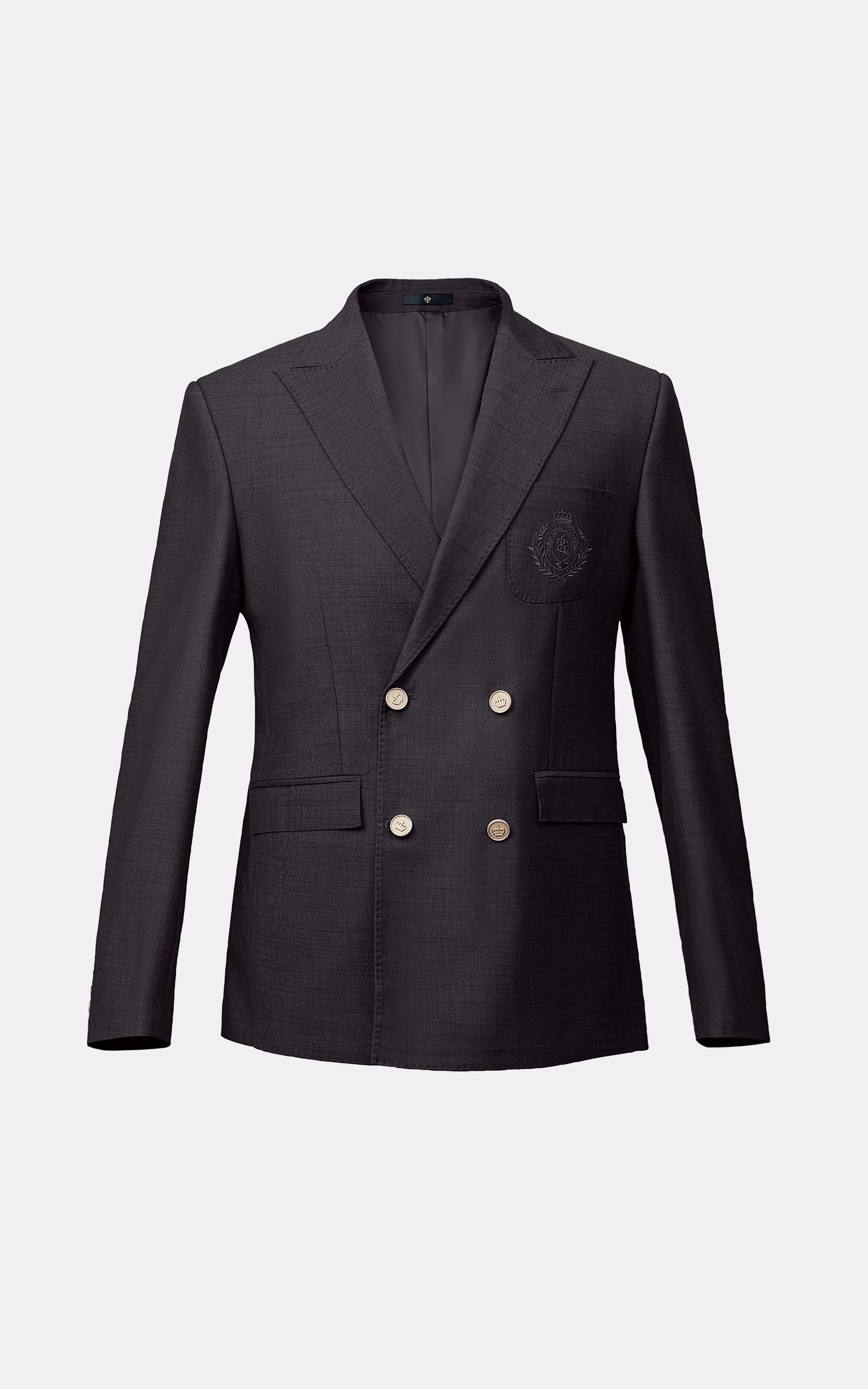 CASUAL COAT DOUBLE BREASTED DARK BROWN
