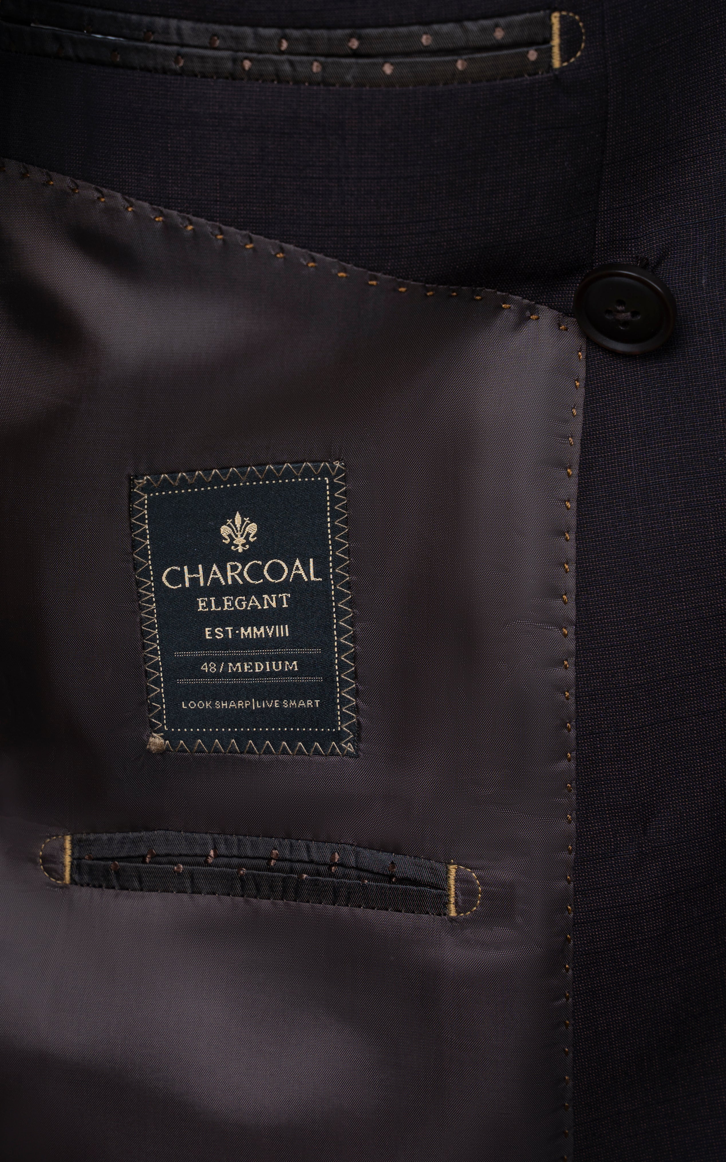 CASUAL COAT DOUBLE BREASTED DARK BROWN