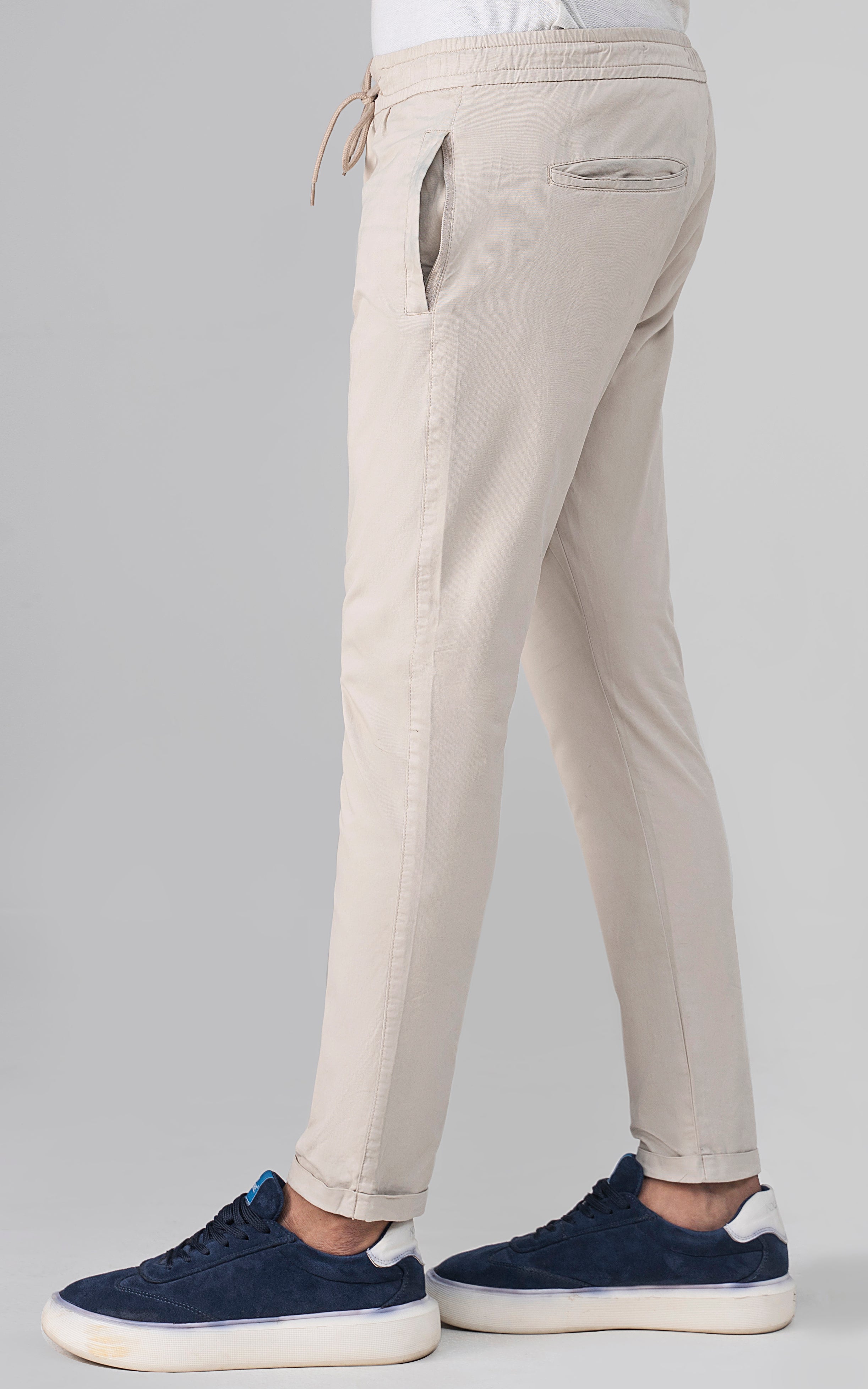 SLIM FIT JOGGER TROUSER BEIGE