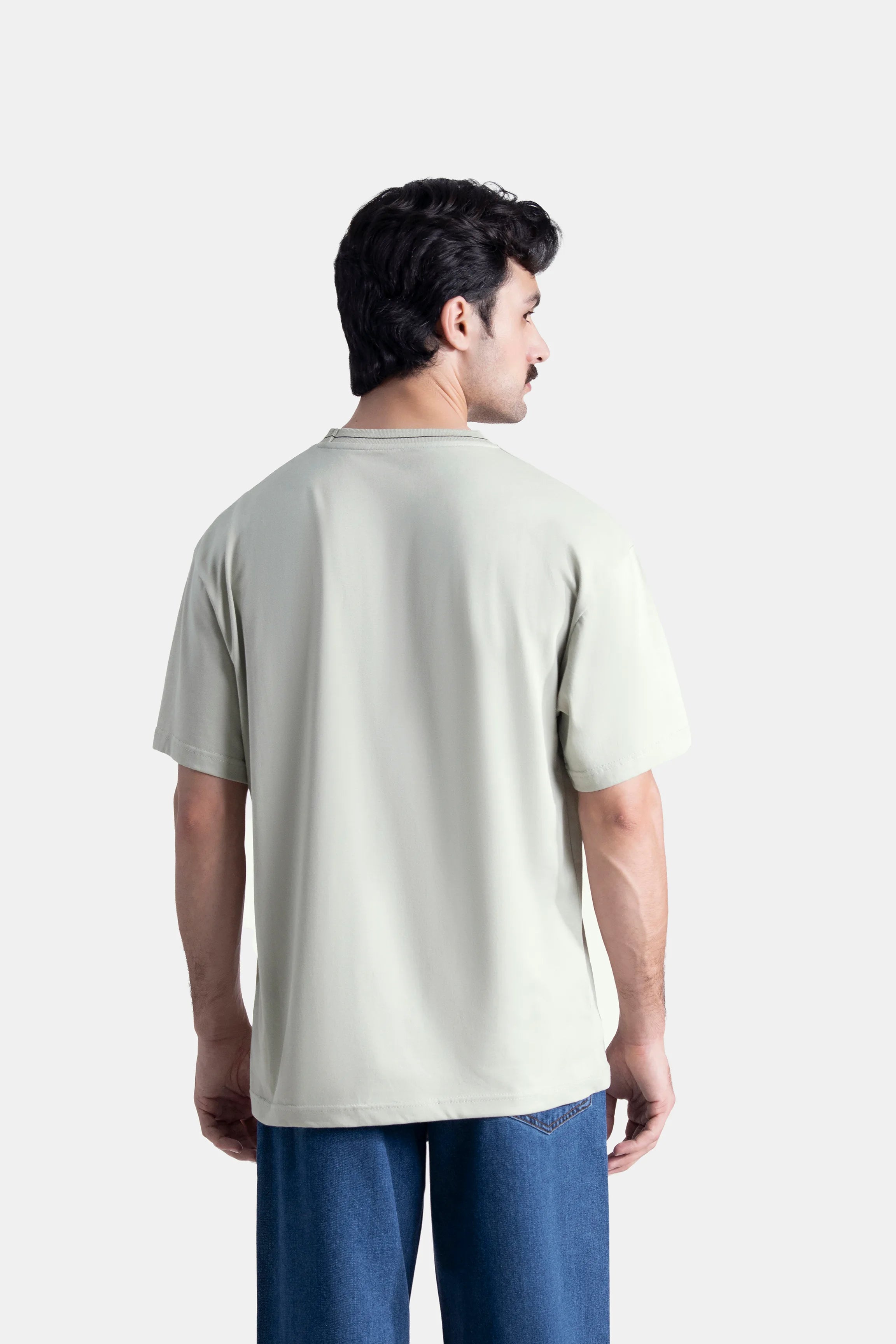 CREW NECK GRAPHIC T SHIRT BEIGE