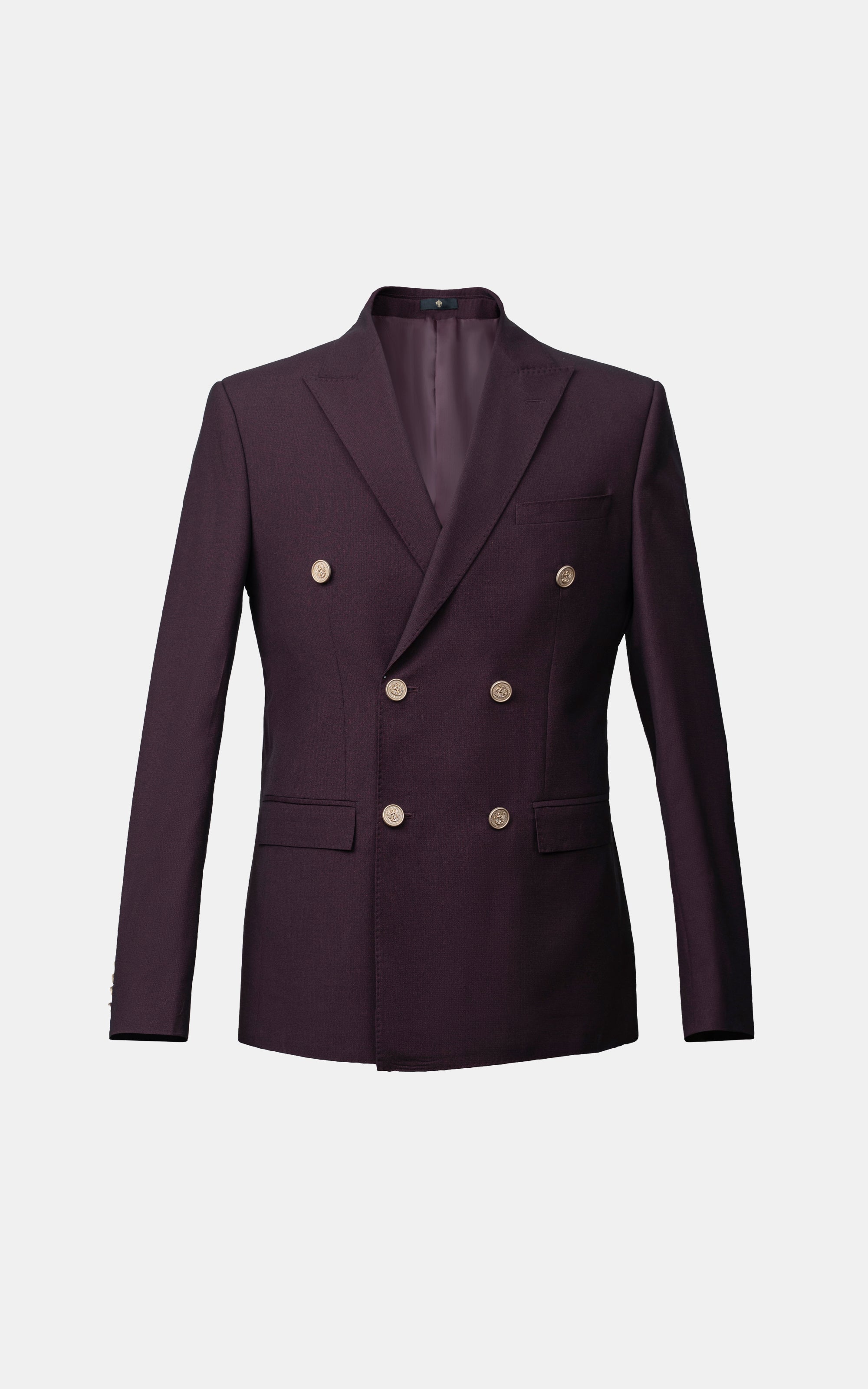 CASUAL COAT DOUBLE BREASTED MAROON