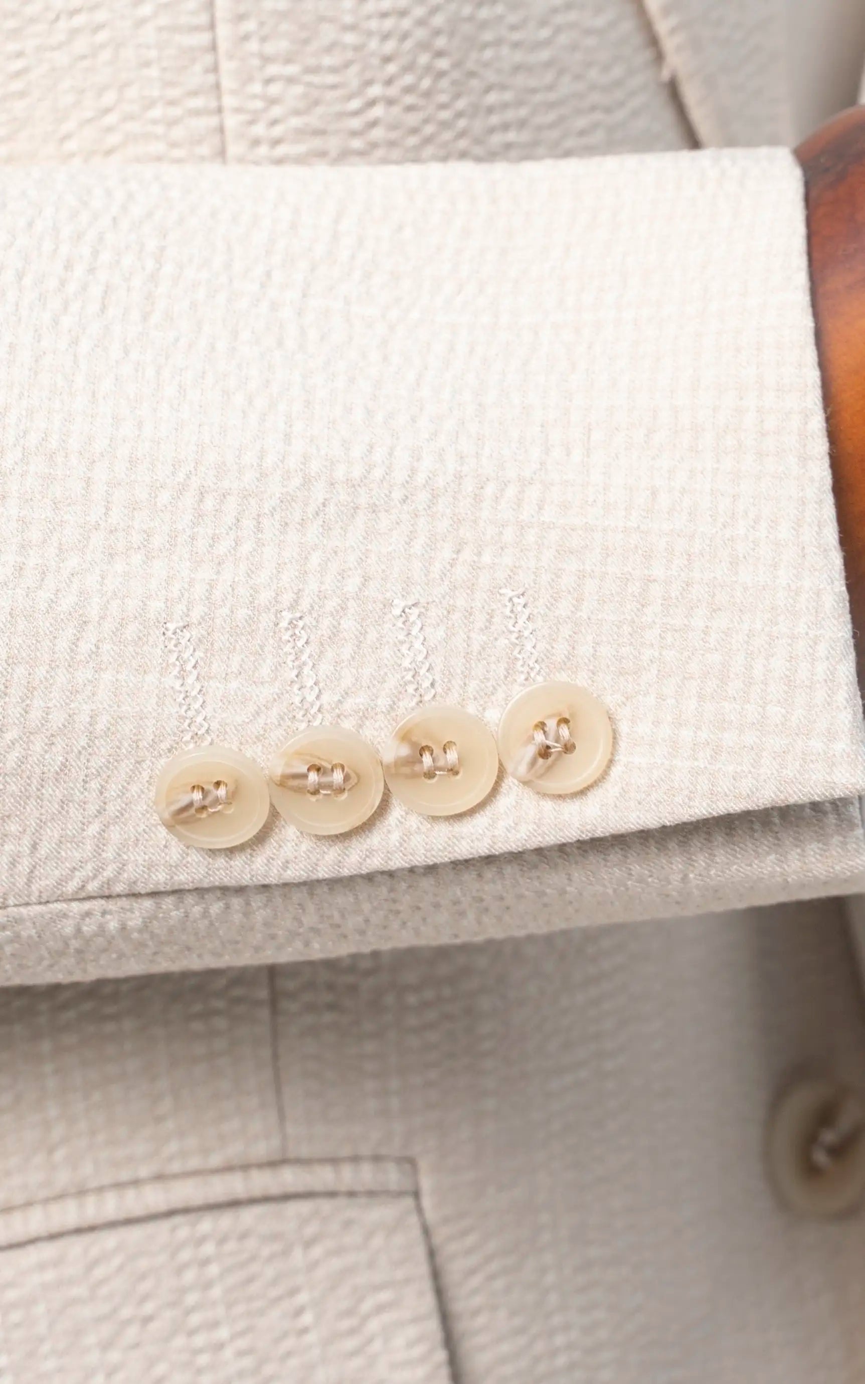 Men’s Seersucker Textured Blazer Beige