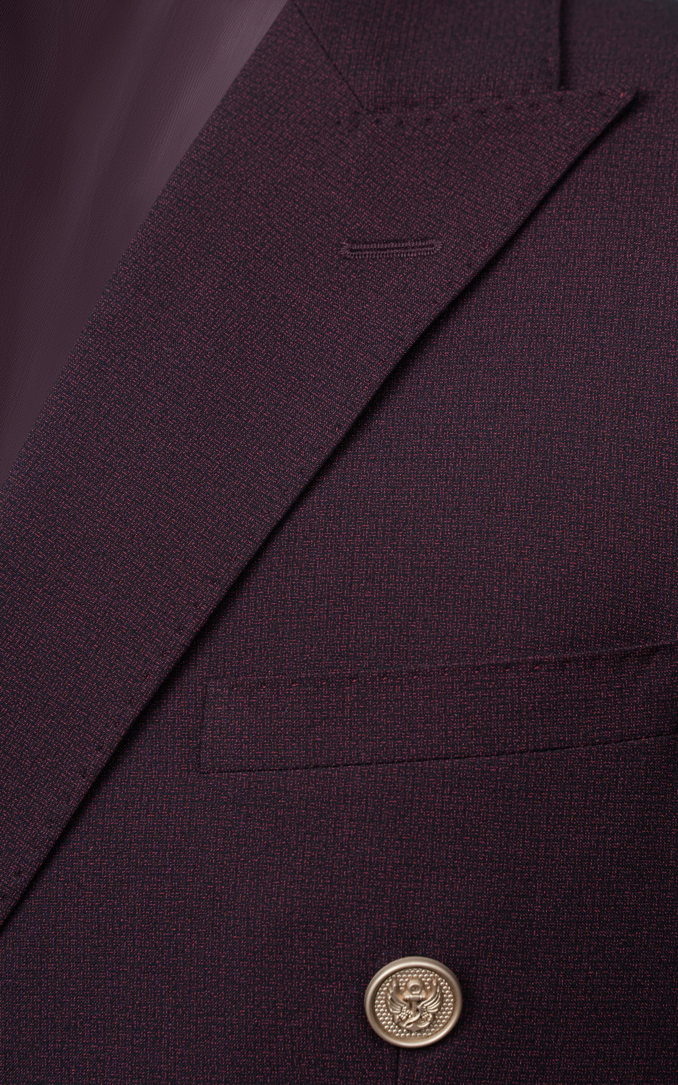CASUAL COAT DOUBLE BREASTED MAROON