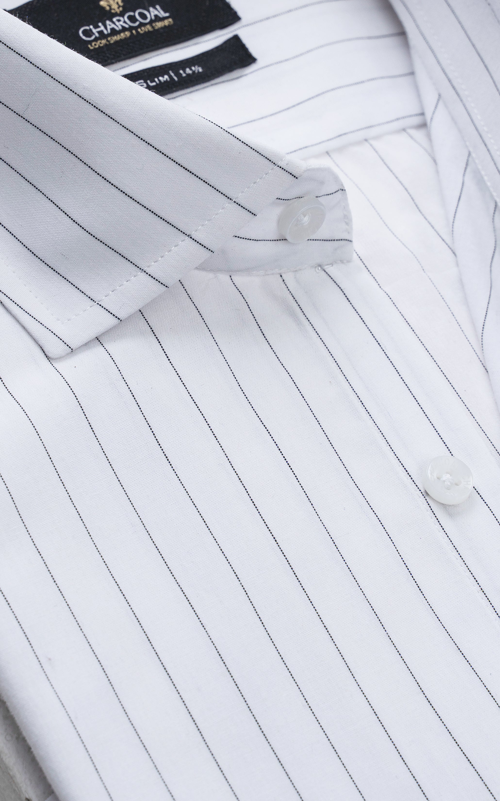 DRESS SHIRT BLACK STRIPED