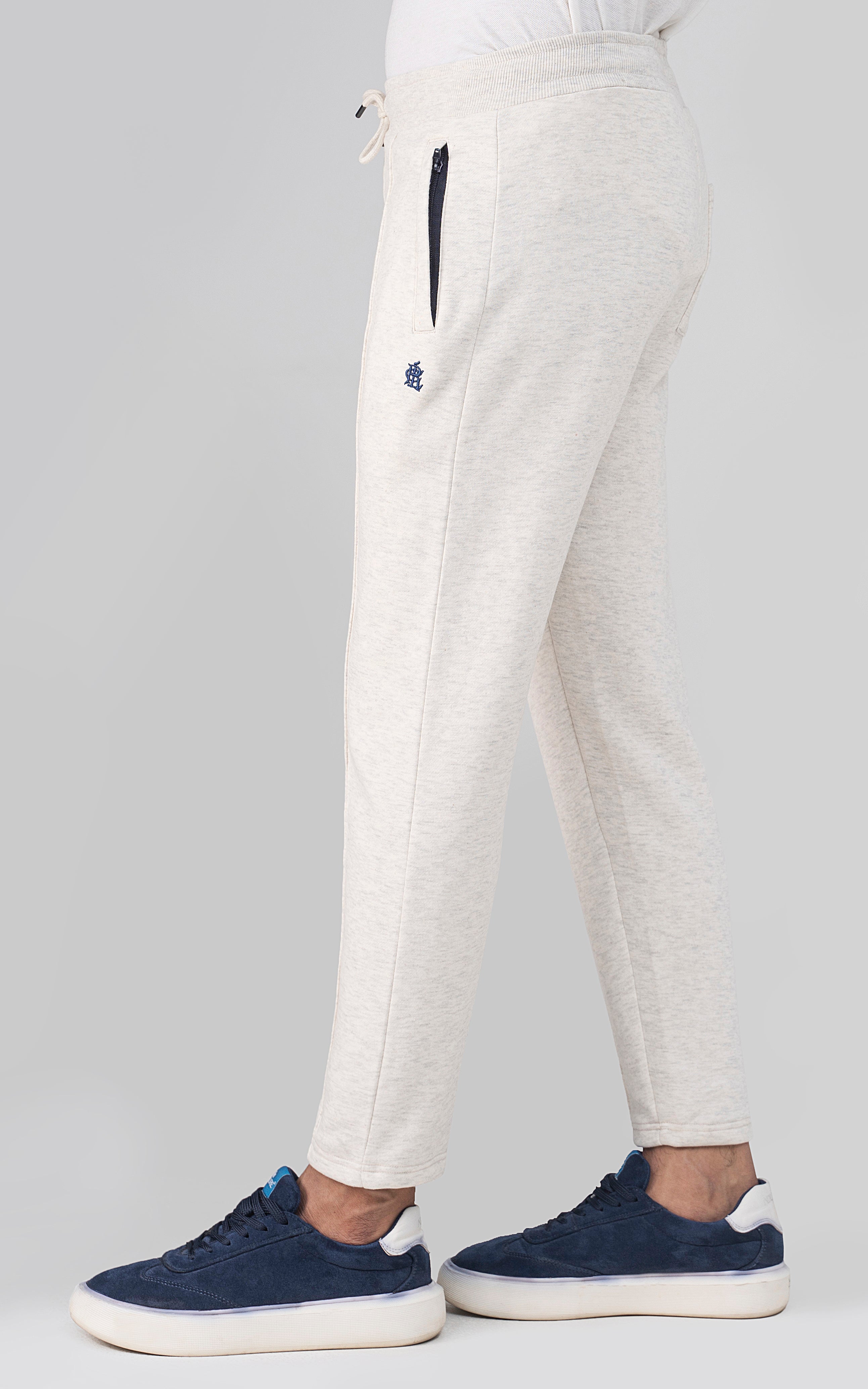 REGULAR FLEECE JOGGER TROUSER OATMEAL